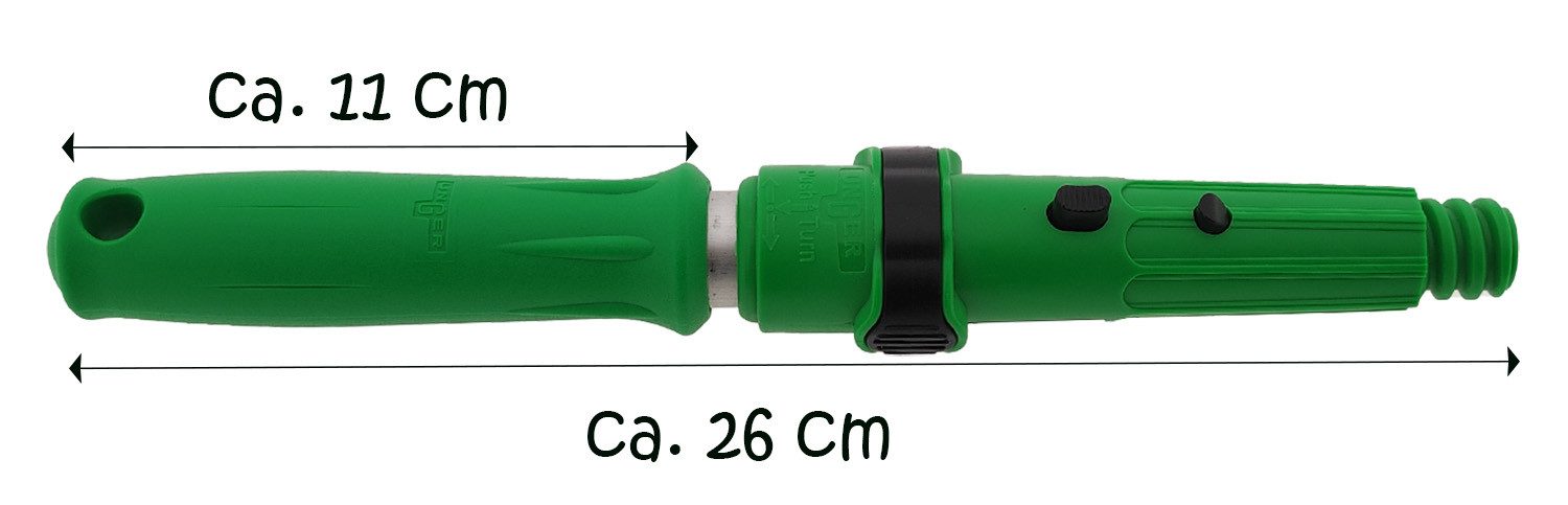 Unger Griffverlängerung Griff Verlängerung, ErgoTec Konus, Schwarz, 1 Stück, (Stück, 1-St., Unger Ergo Griff Verlängerung), Griff Verlängeurng für die Glasreinigung