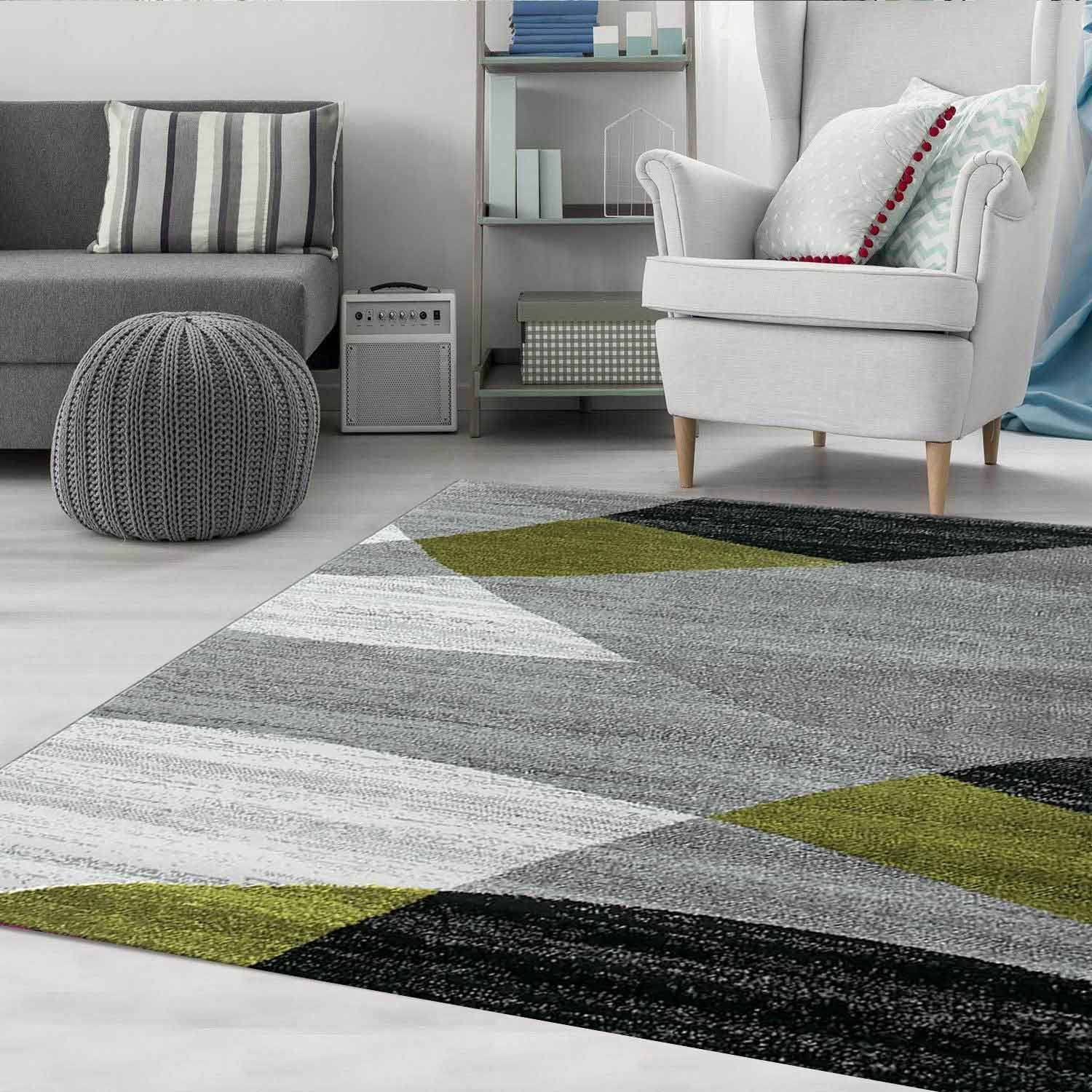 Vimoda Läufer Wohnzimmer Teppich Kurzflor, geometrisches günstig online kaufen