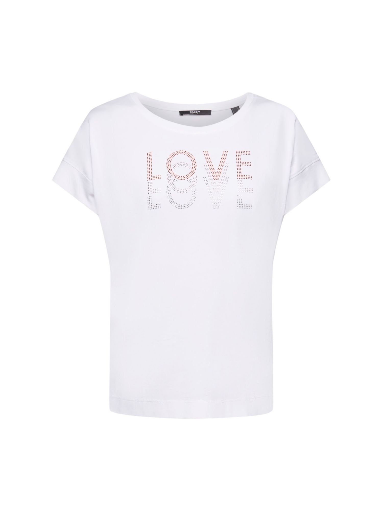 Esprit Collection T-Shirt Jersey-T-Shirt mit Applikation (1-tlg) NEW WHITE