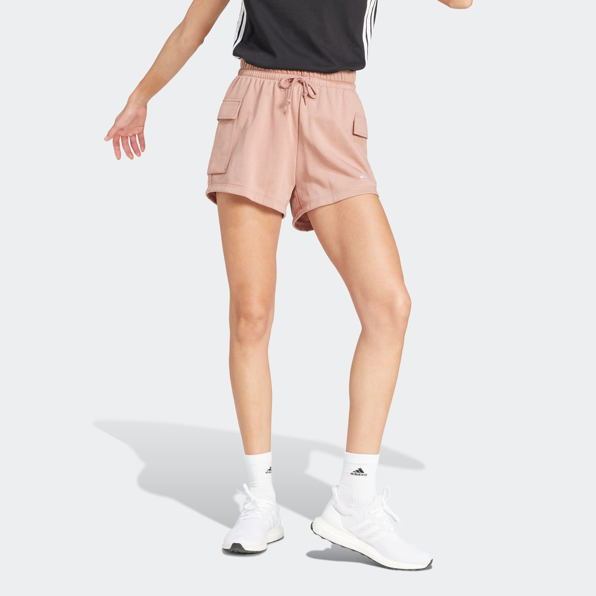 adidas Sportswear Shorts W SL FT SHO (1-tlg) lockere Passform, mit Kordelve günstig online kaufen