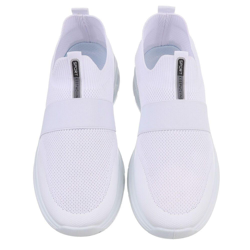 Coolwalk Herren Slip-On Sneaker Knit mit Profilsohle Slipper (91563615) Flach Sneakers in Weiß – Bild 4 von 5