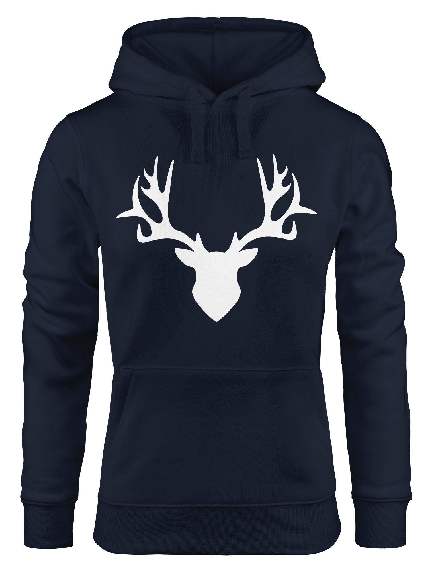 MoonWorks Hoodie Hoodie Damen Hirsch Geweih Sweatshirt Kapuze Kapuzenpullover