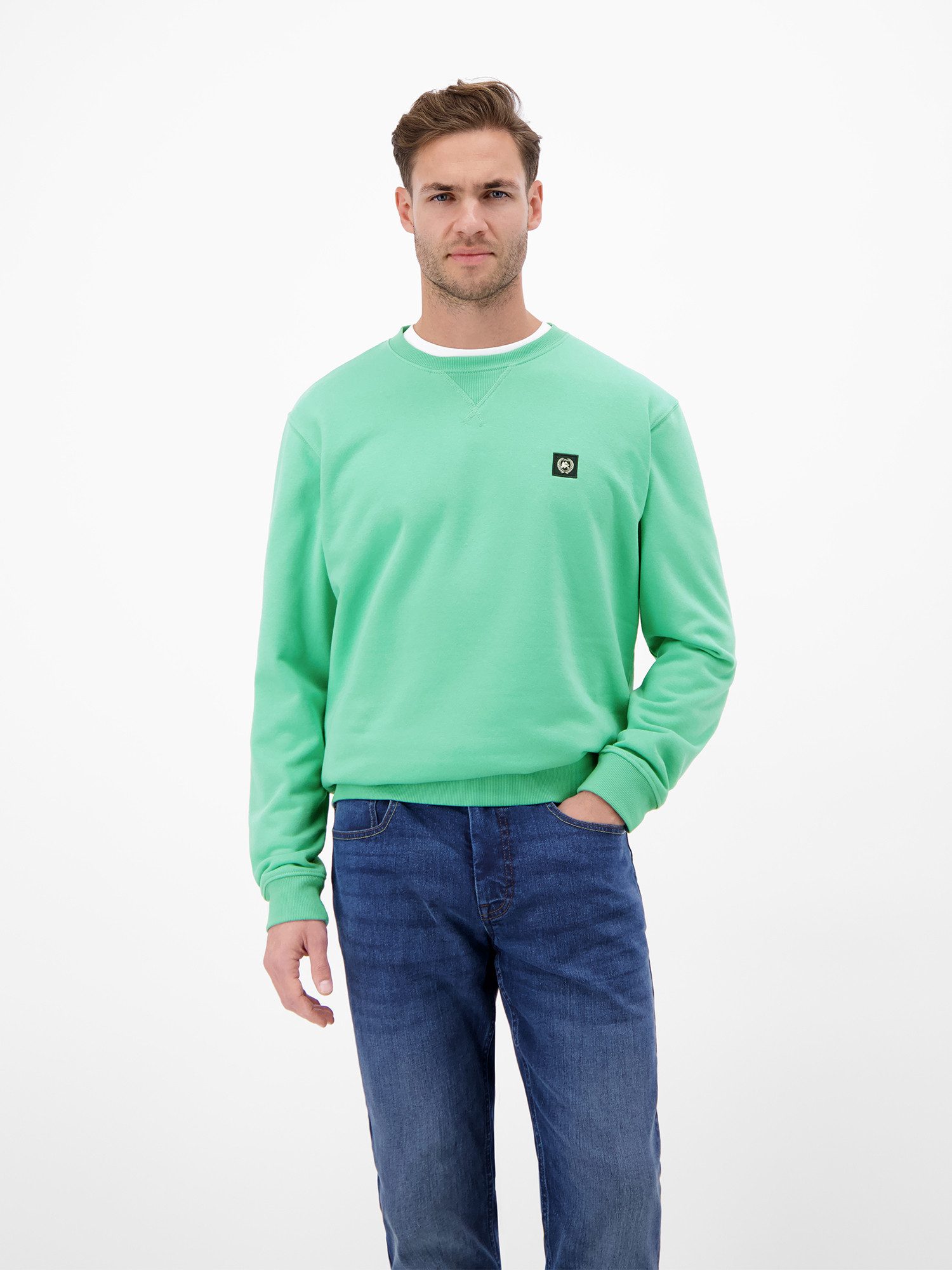 LERROS Sweatshirt Sweatshirt aus Baumwollmix, O-Neck