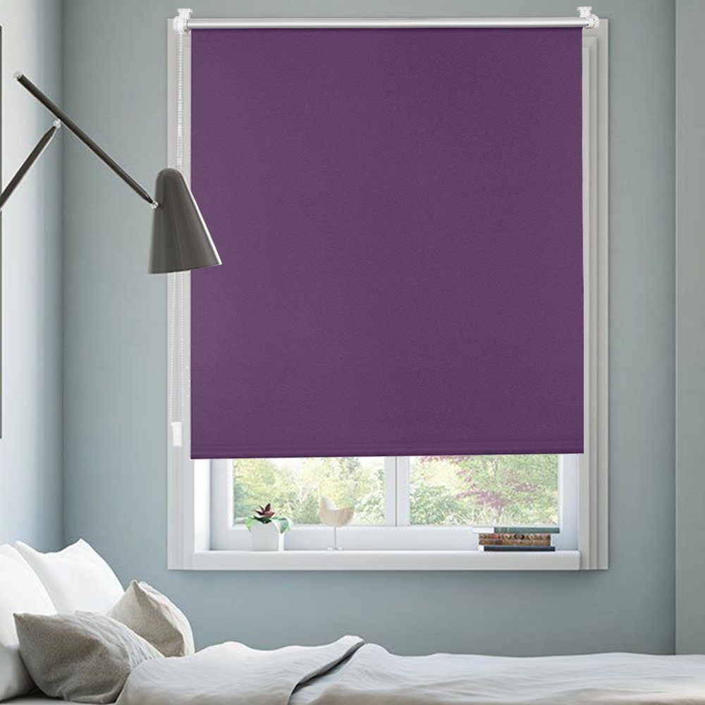 Seitenzugrollo Klemmfix-Verdunkelungsrollo,Hitzeschutz, i@home, Lichtschutz, ohne Bohren, freihängend, Klemmfix, mit Thermobeschichtung