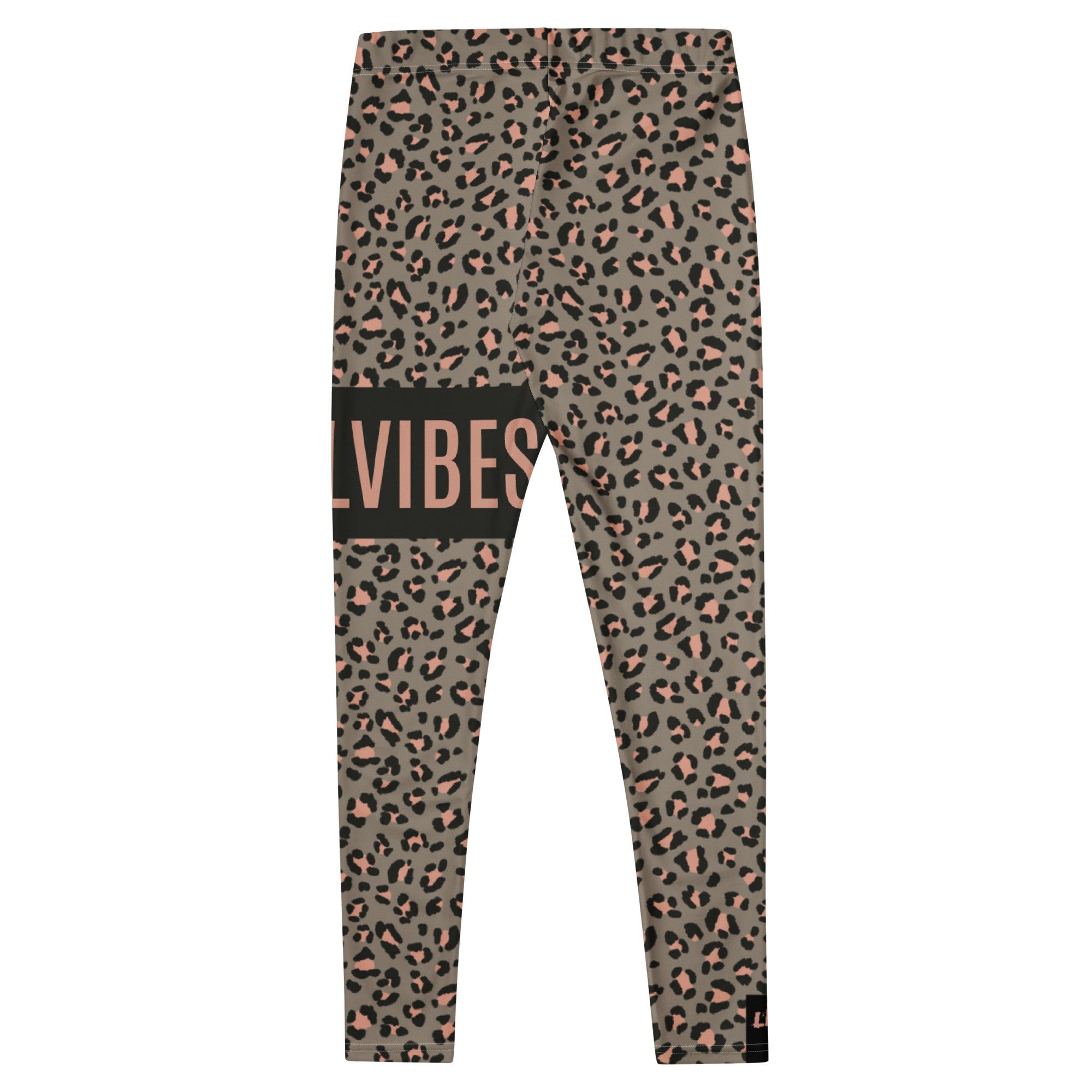 DECALVIBES Funktionsleggings Damen Leggings Basic Urban Side Leopard Grey Blickdicht, 4-Wege-Stretch, elastischer Bund, weiches Material