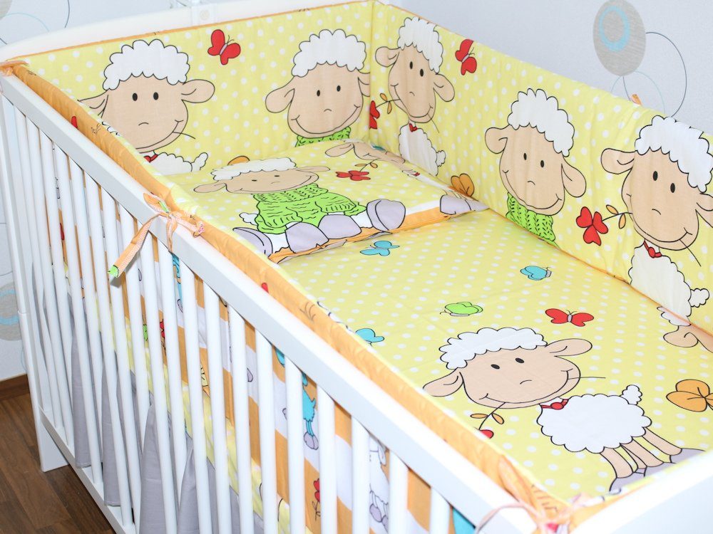 Babybettwäsche Baby Kinder Bettset- 3-5 teiliges mit 420 Nestchen Bettwäsche