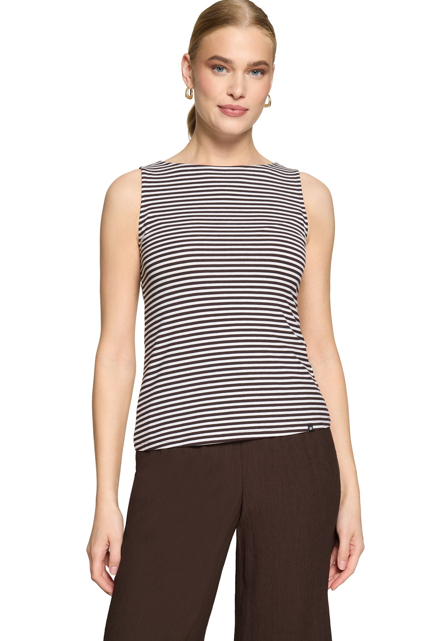 Tanktop Damen Shirt mit U-Boot-Ausschnitt
