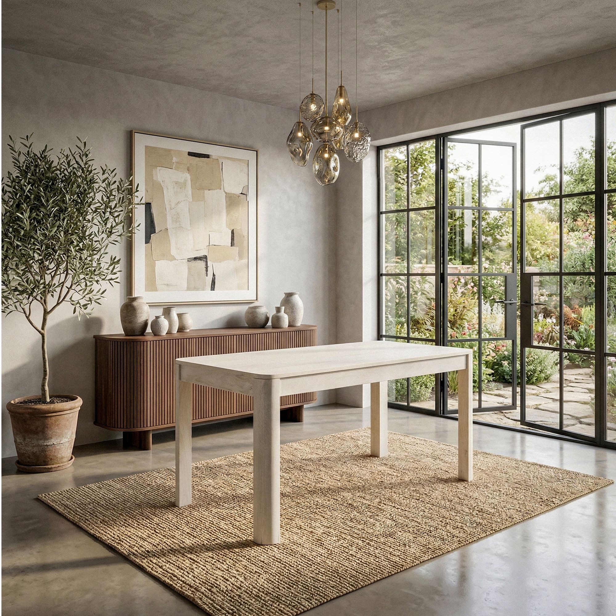 Wohnling Esstisch WL7.379 Esszimmertisch Küchentisch 6 Personen Holztisch Esszimmer (Natürliches Holzdesign mit klarer Form), Kompakte Tischlösung für kleine Essbereiche