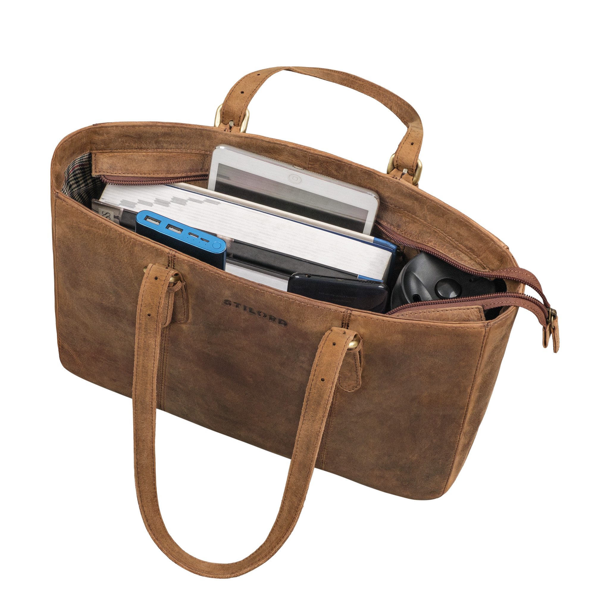 STILORD Handtasche "Rosalind" Damen Leder Handtasche Mittelgroß
