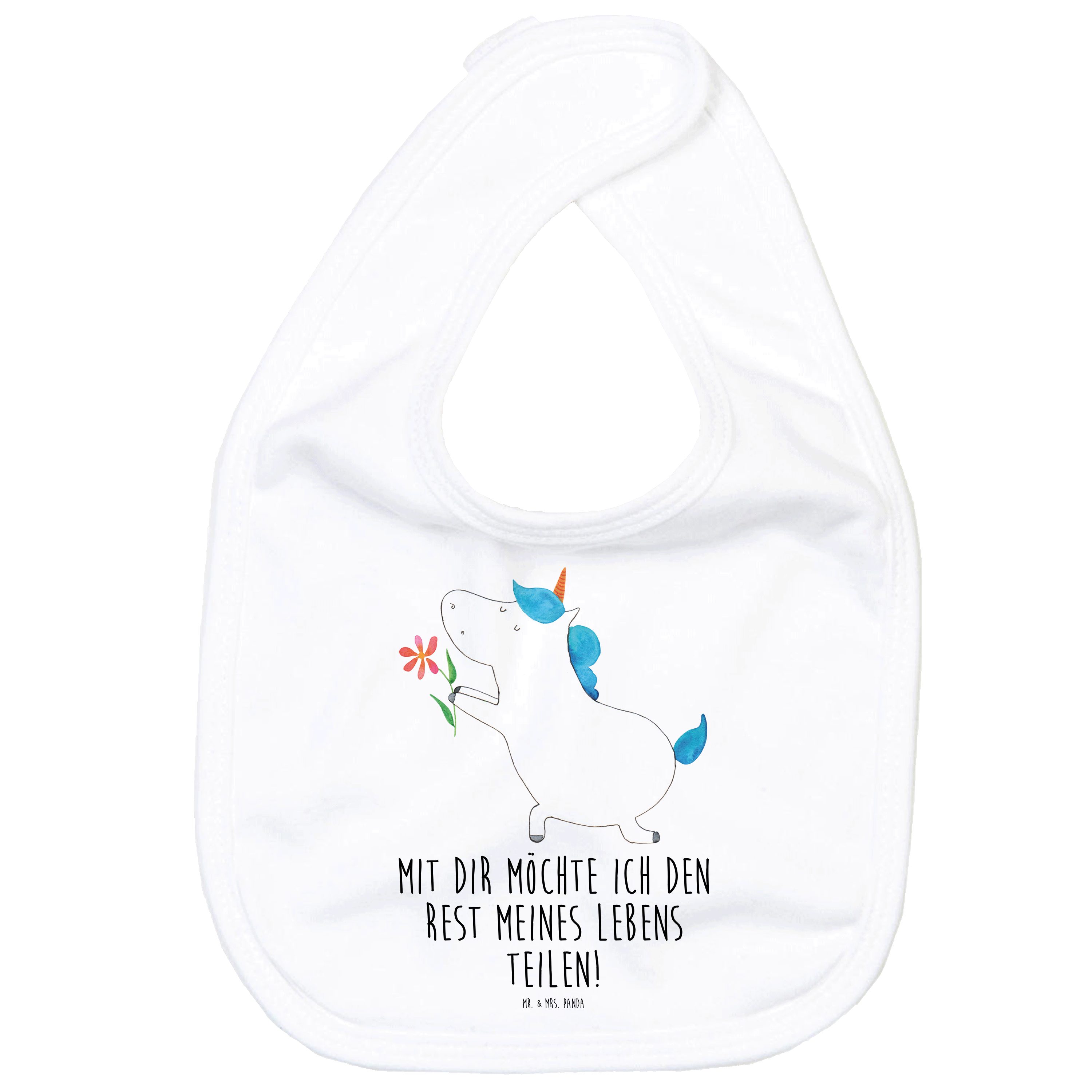 Tragetuch Einhorn Blume - Weiß - Geschenk, Baby, Einhörner, Liebe, Geschenk zur