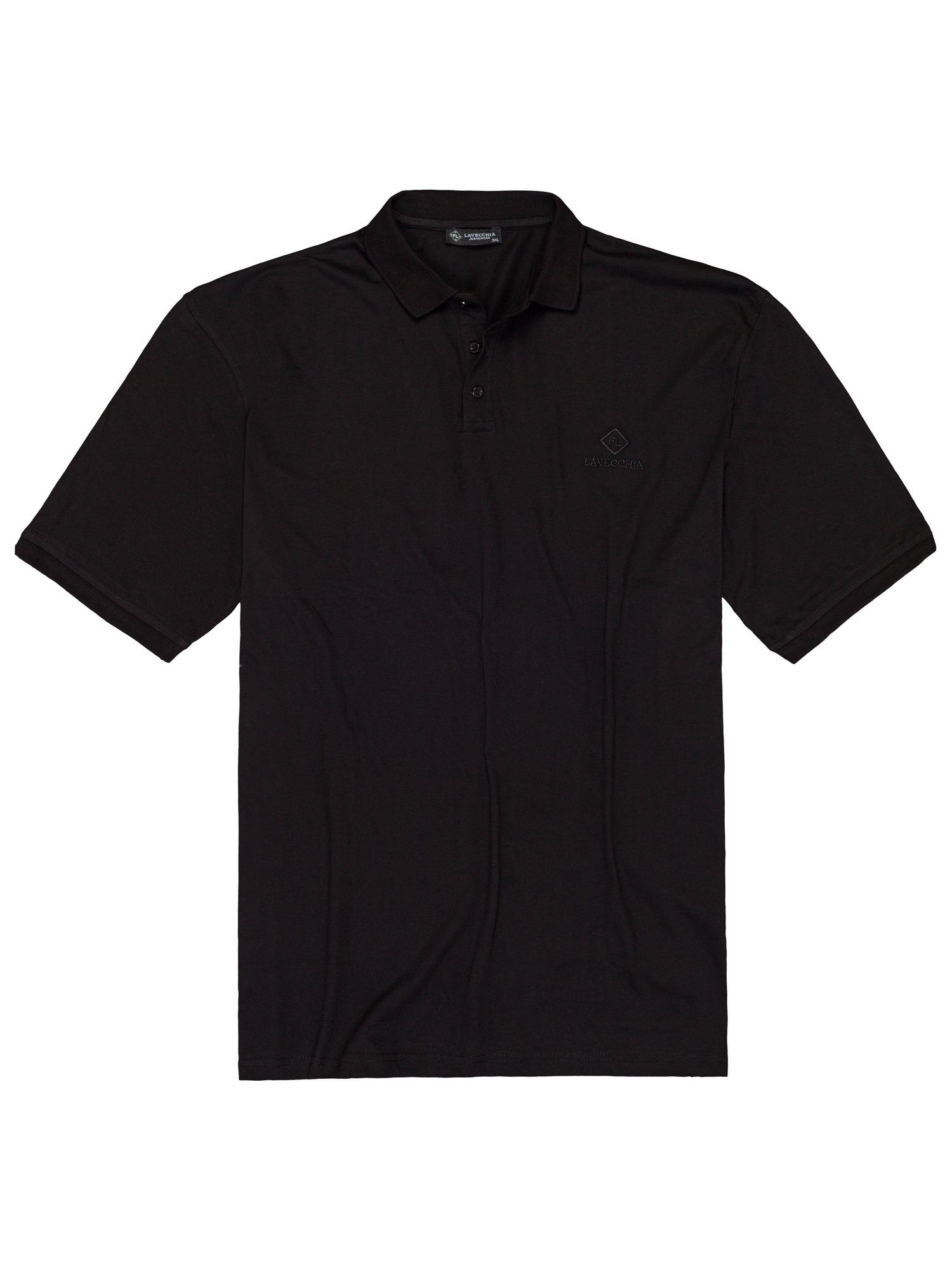 Polo Herren Übergrößen schwarz LV-1000 Shirt Lavecchia Poloshirt