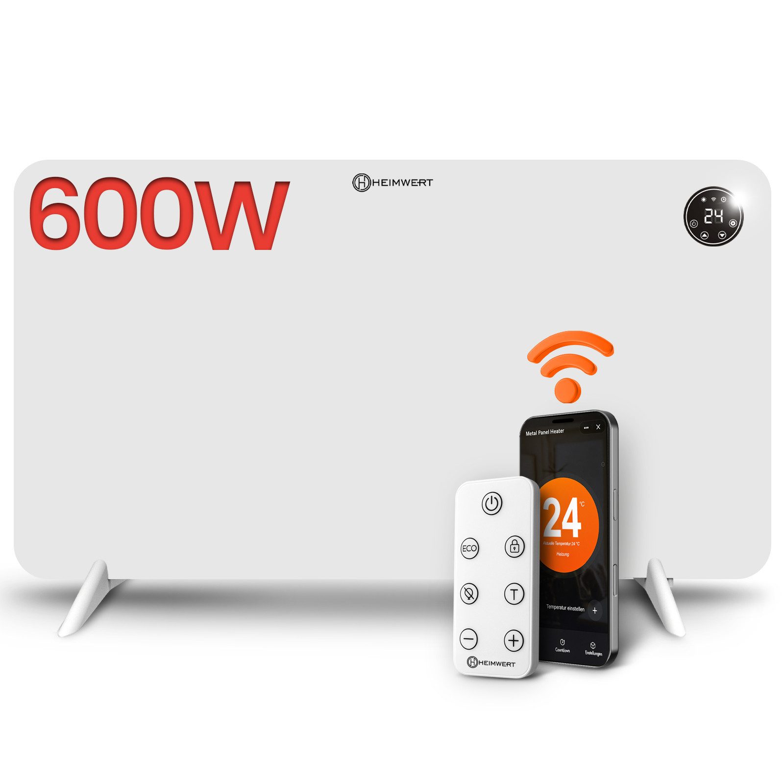 HEIMWERT Elektro-Heizkörper Infrarot Wandheizung 450/600 Watt, Luxusausstat günstig online kaufen