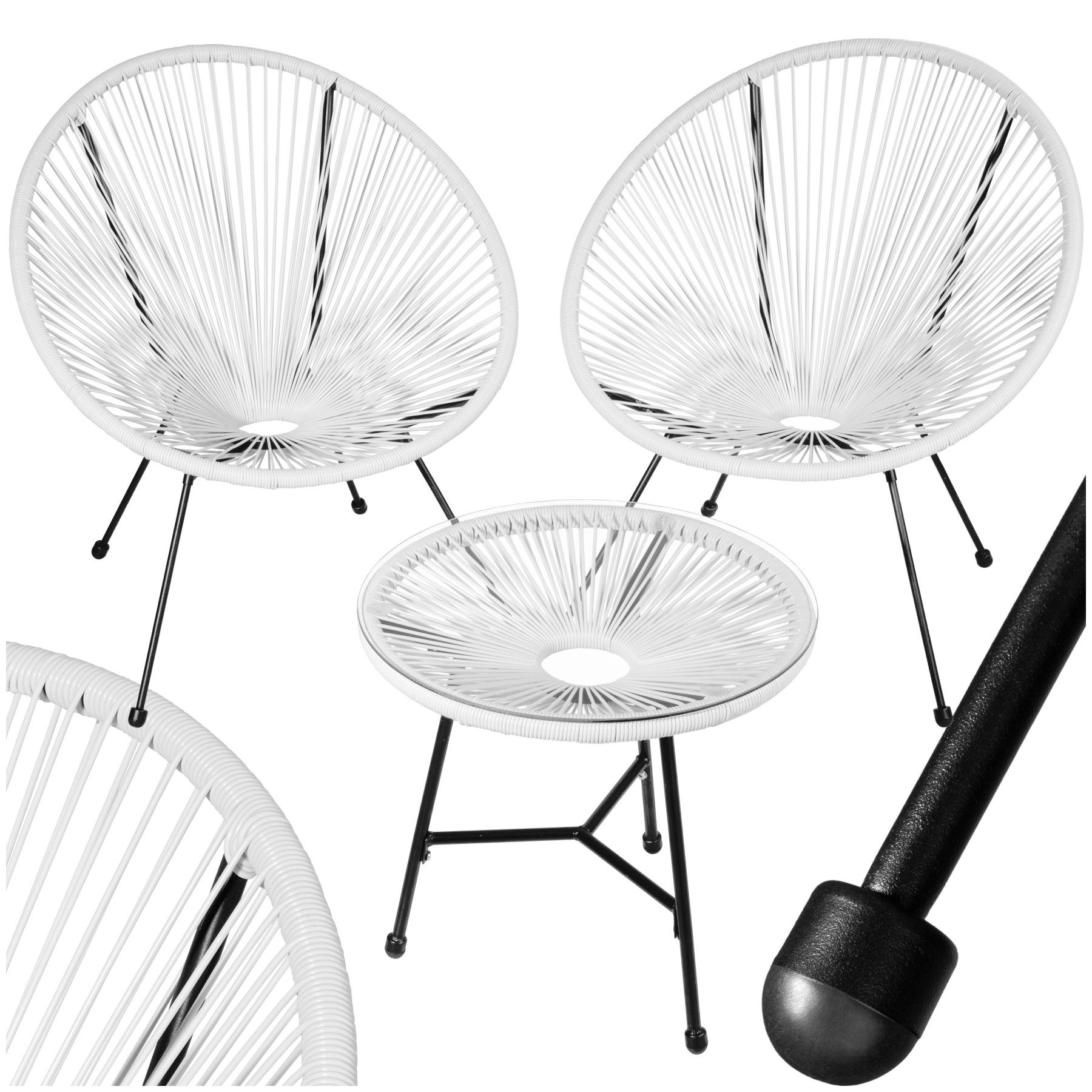 tectake Essgruppe 2 Gartenstühle Santana mit günstig online kaufen