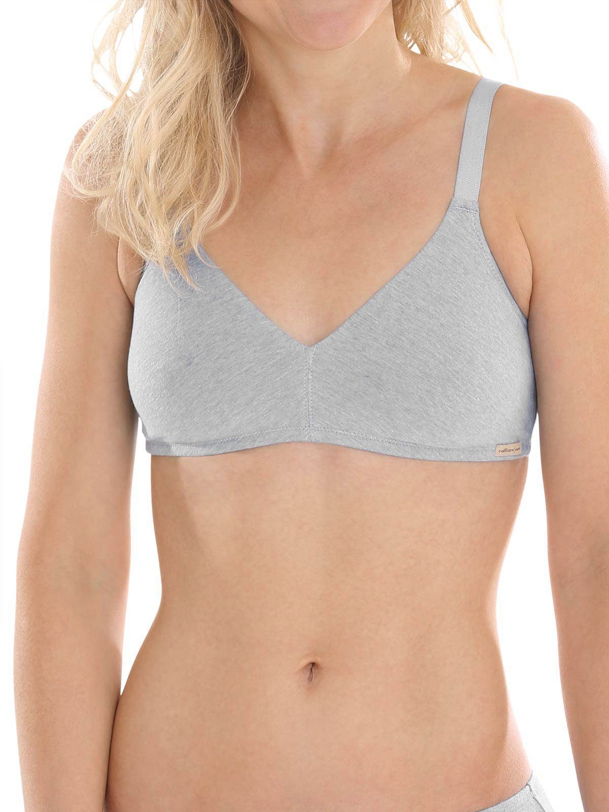 COMAZO Soft-BH Baumwoll BH ohne Bügel (Stück, 1-tlg) Vegan
