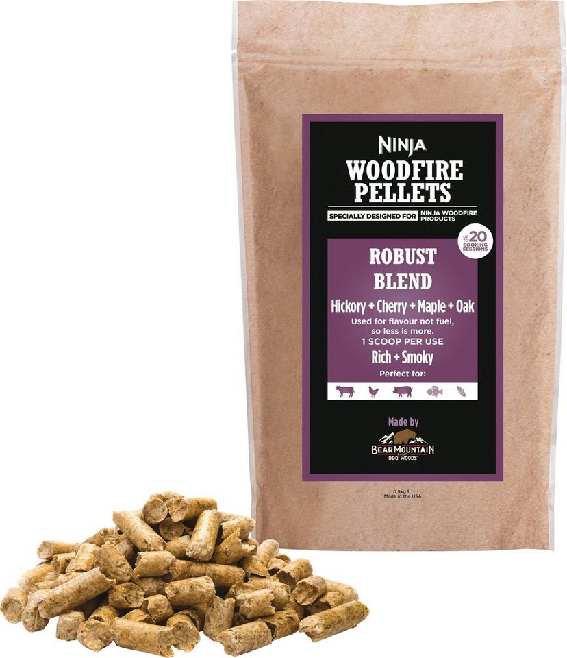 NINJA Holzpellets Ninja Woodfire Pellets Kräftige Mischung 900g XSKOGRBPLT2EU, (1-St)