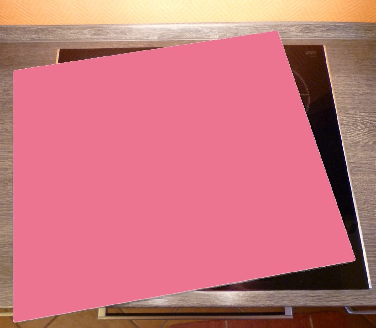 Noppen), pink 1 5mm Herd-Abdeckplatte, (Glasplatte, Größen verschiedene ESG-Sicherheitsglas, tlg., inkl. Wallario