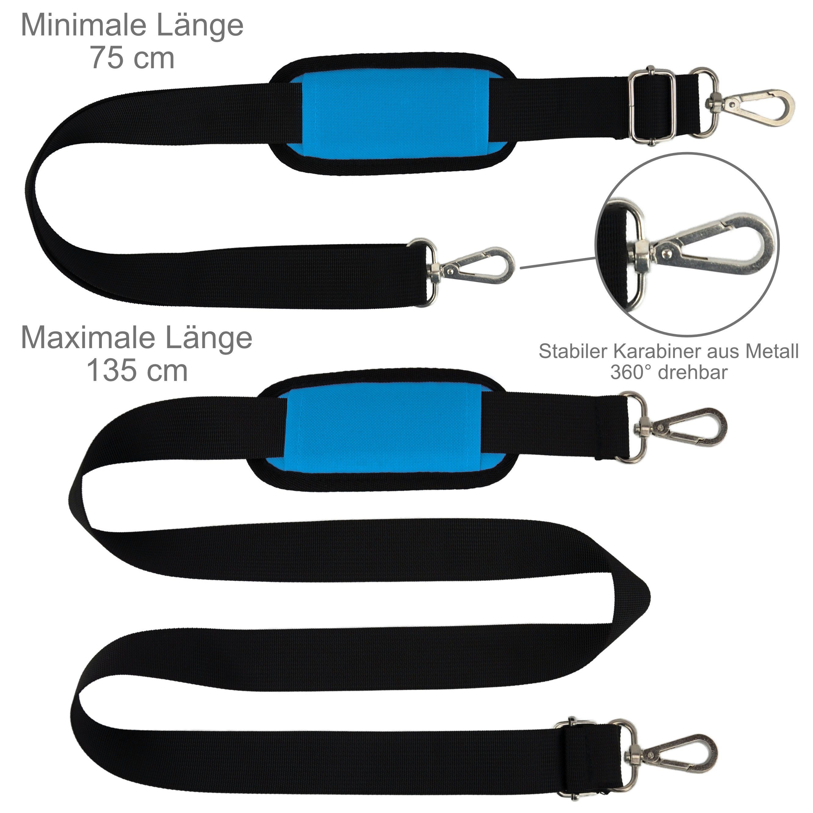 PUNALU Schulterriemen Punalu Schultergurt mit Polster, Schulterriemen für Taschen mit praktischem Karabiner, Schulterpad weich gepolstert – Bild 2 von 5