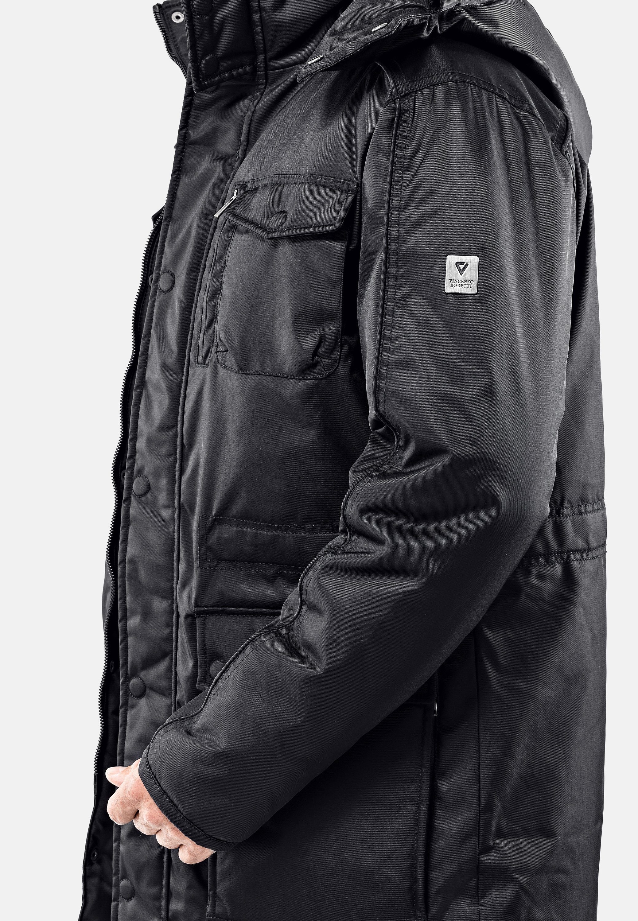 Vincenzo Boretti Winterjacke Stehkragen mit abnehmbarer Kapuze – Bild 4 von 5