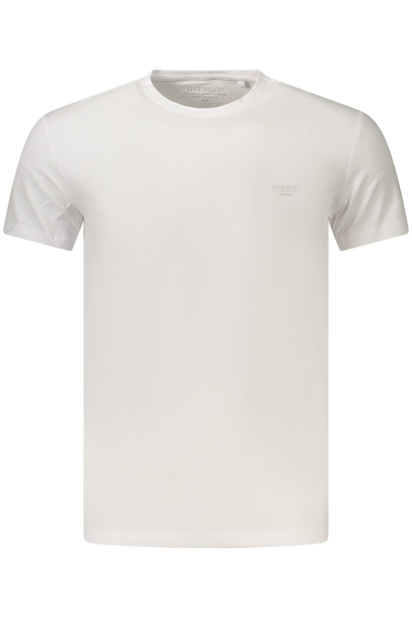 GUESS JEANS T-Shirt Herren Kurzarm T-Shirt in Weiß - Extra Slim Fit &