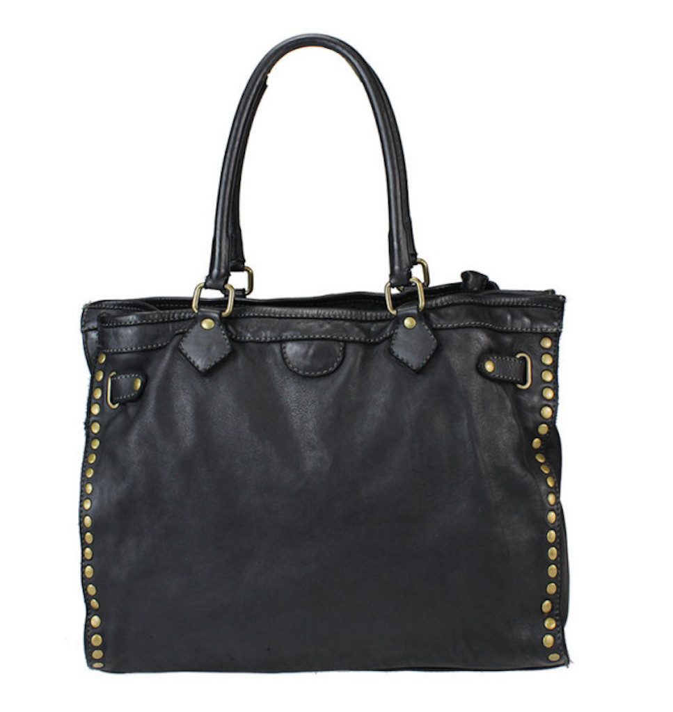 BZNA Schultertasche Sue vintage Designer Business Handtasche Ledertasche Nieten, Nieten