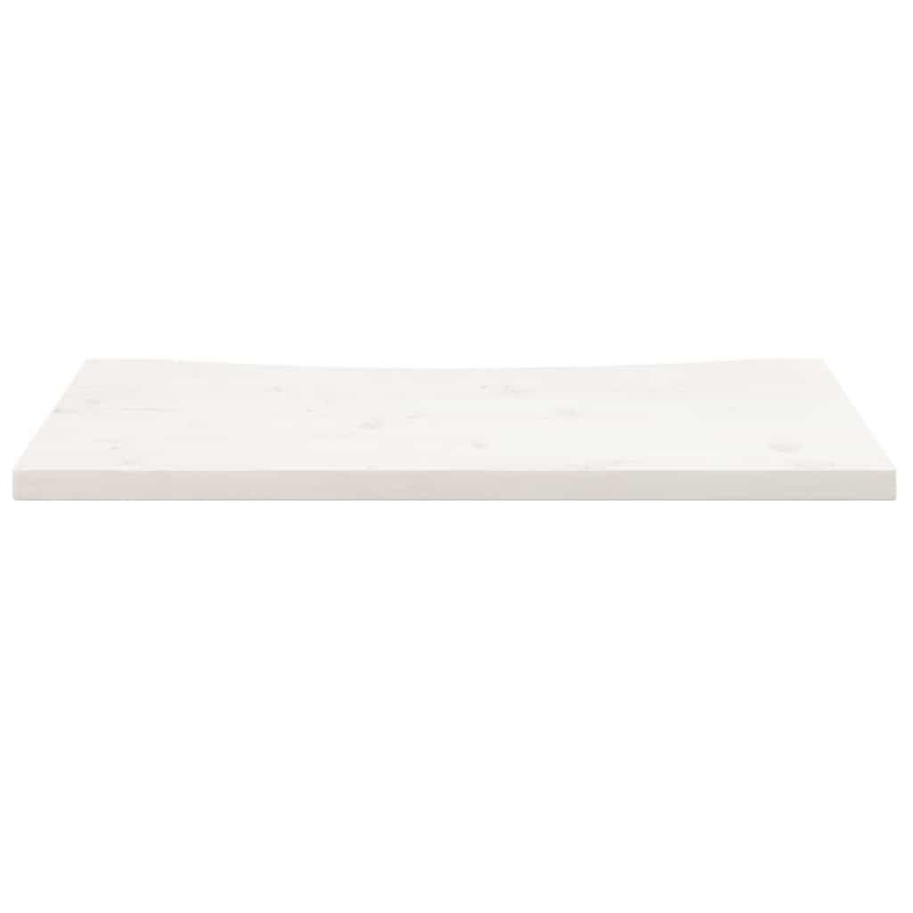 furnicato Schreibtischplatte Tischplatte aus massivholz Weiß 80 x 40 x 2,5 cm mit Naturkante (1 St), Lackierte Schreibtischplatte mit rustikaler Optik für das Büro