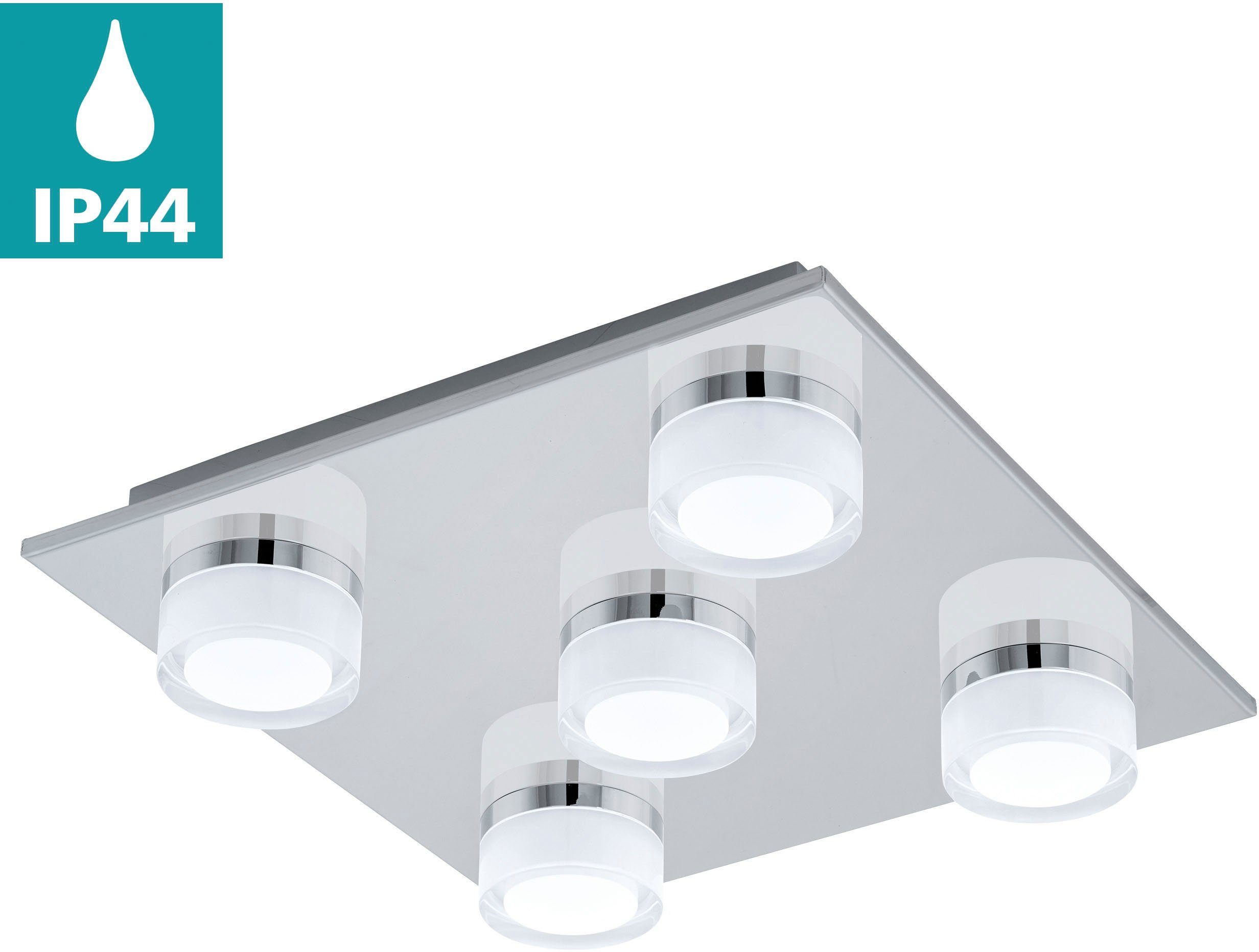 EGLO LED Deckenleuchte ROMENDO, Warmweiß, LED fest Deckenlampe LED integriert