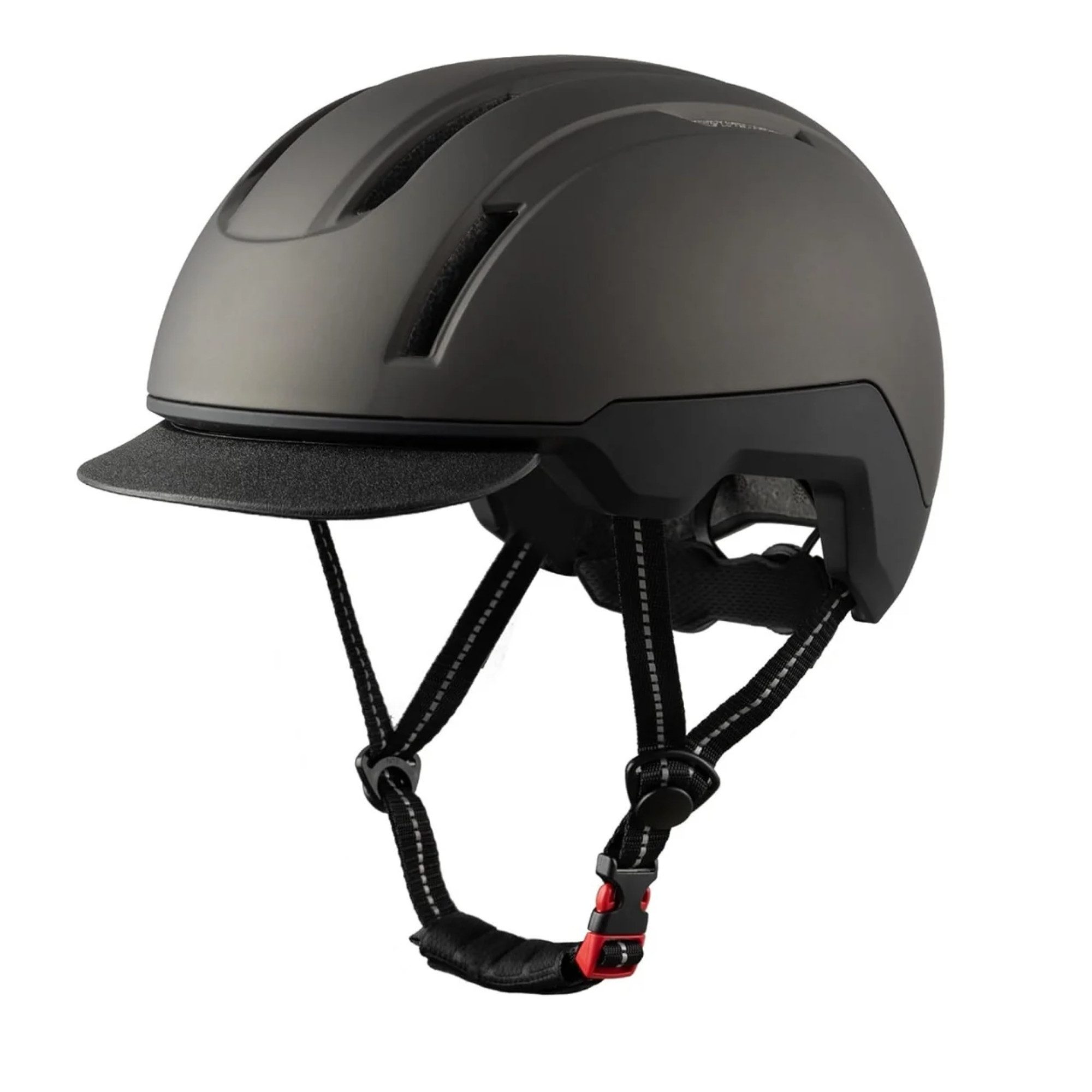 Vivitar Fahrradhelm für Herren und Damen, leichterCity-Helm 59–61 cm (Doppelschalenkonstruktion, atmungsaktives Innenpolster, herausnehmbares, waschbares Innenfutter, Belüftungsöffnungen, aerodynamisches Design), Fahrradhelm mit abnehmbarem Sonnenvisier, 20 mm EPS-Schutz