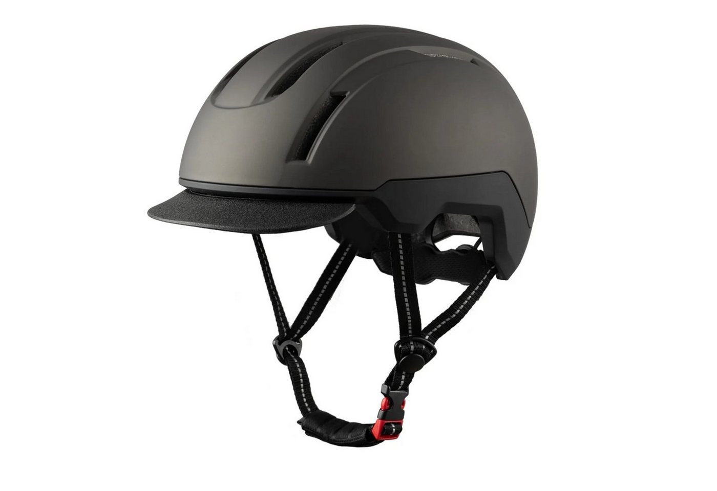 Favoto Fahrradhelm für Herren und Damen, leichter City-Helm 59–61 cm L (Doppelschalenkonstruktion, atmungsaktives Innenpolster, herausnehmbares, waschbares Innenfutter, Belüftungsöffnungen, aerodynamisches Design), Fahrradhelm mit abnehmbarem Sonnenvisier