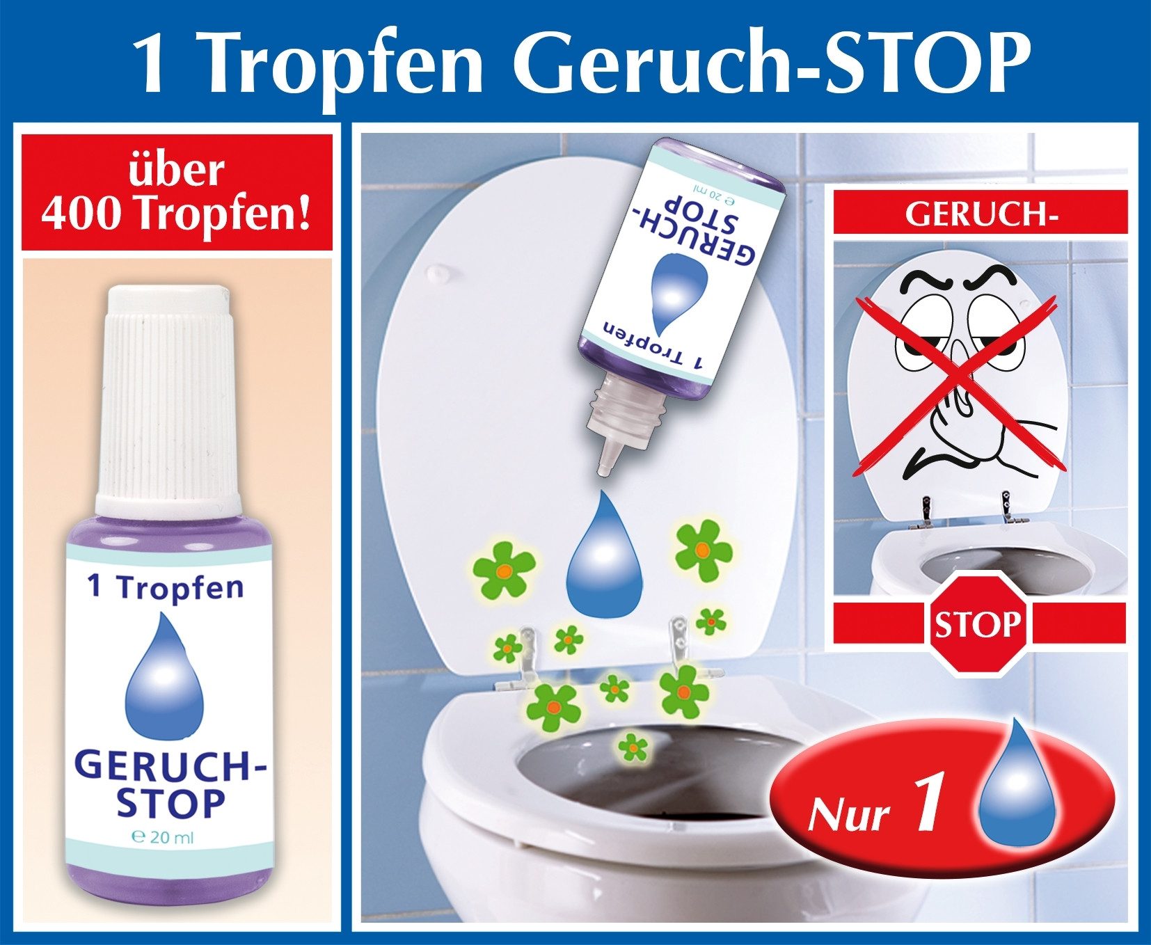 Toiletten-Spray 1-Tropfen Geruch-STOP 20ml