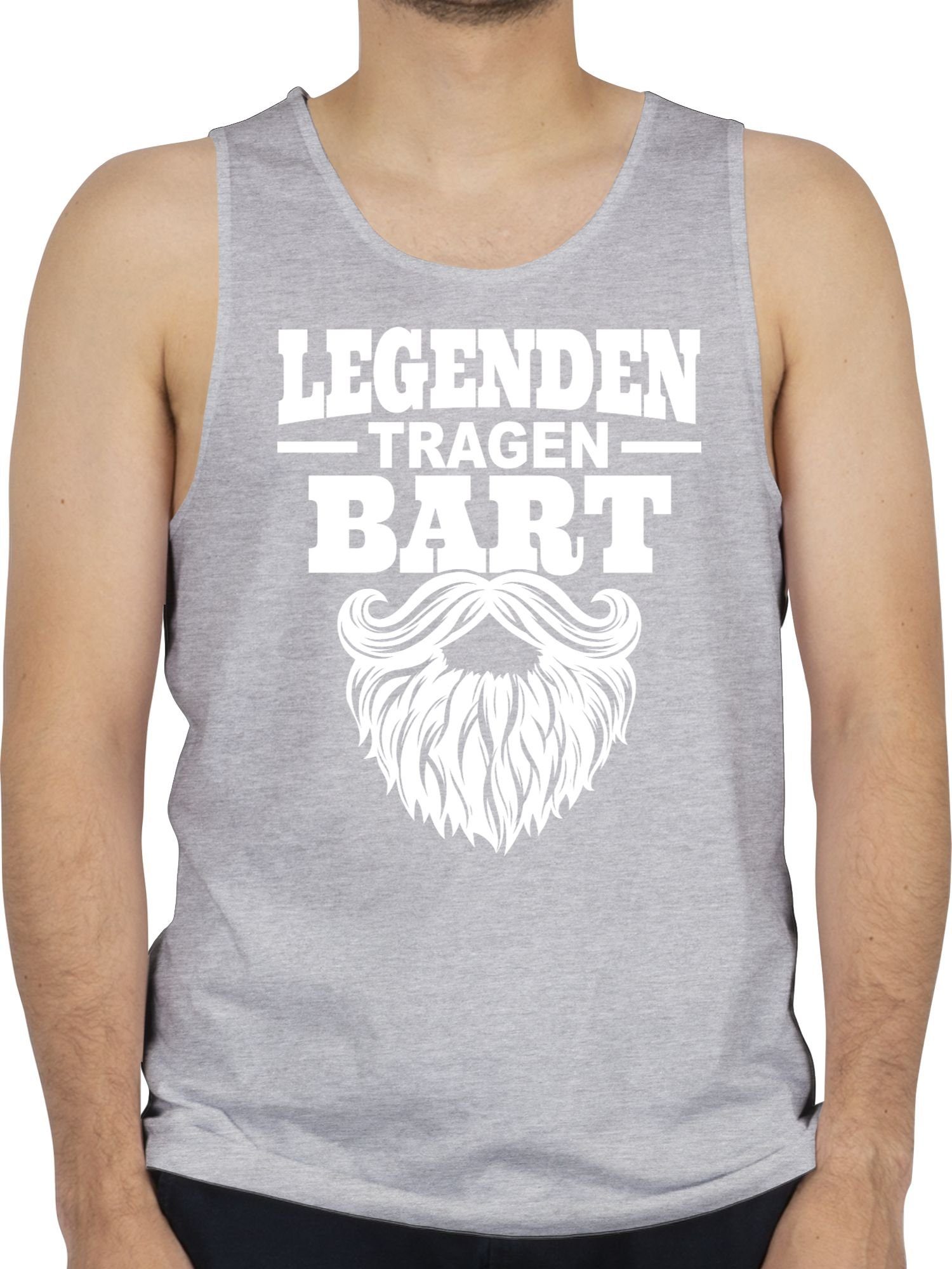 Shirtracer Tanktop Legenden tragen Bart weiß Sprüche Statement mit Spruch