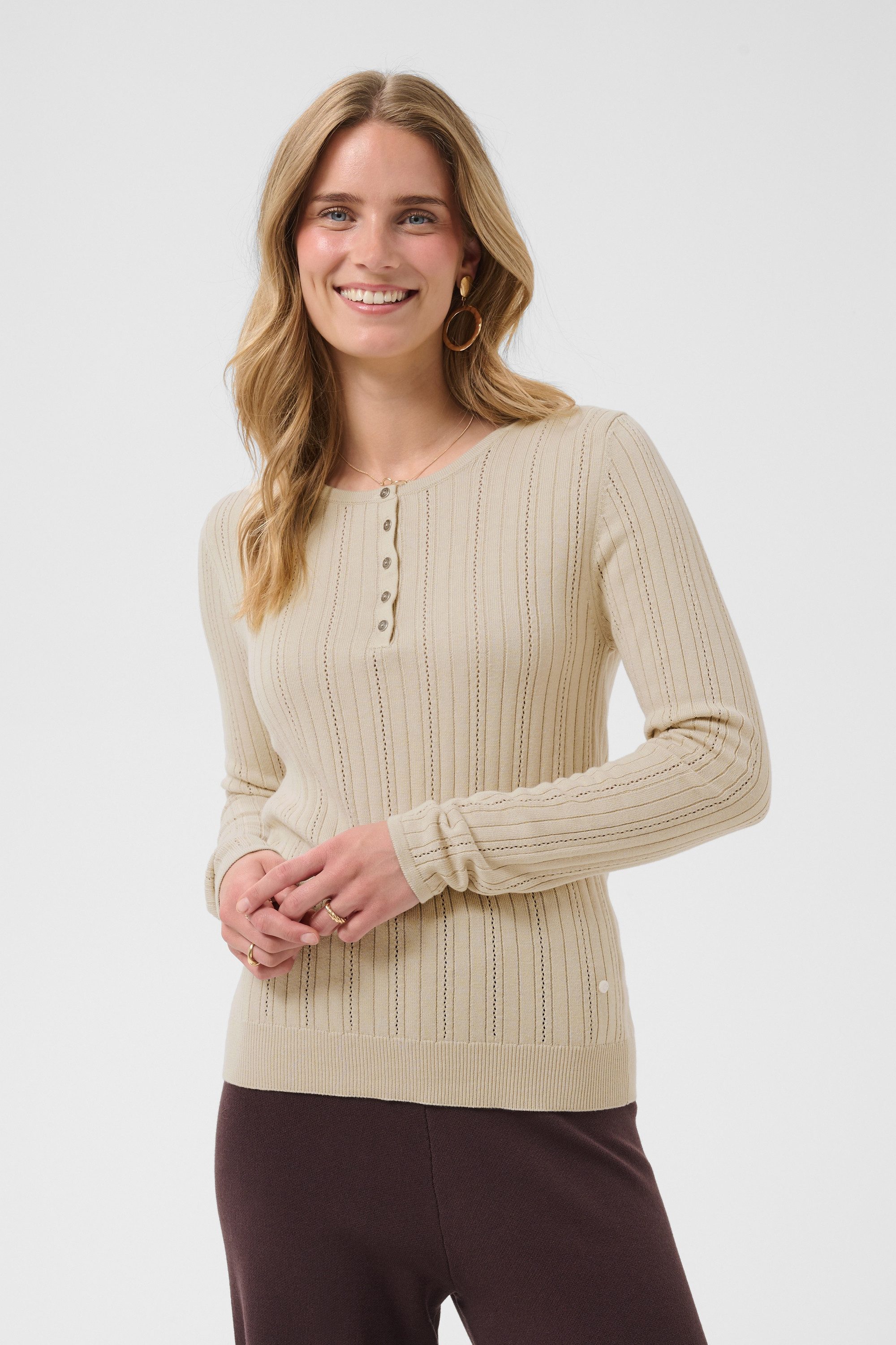 Cream Strickpullover Strickpullover CRPeloa