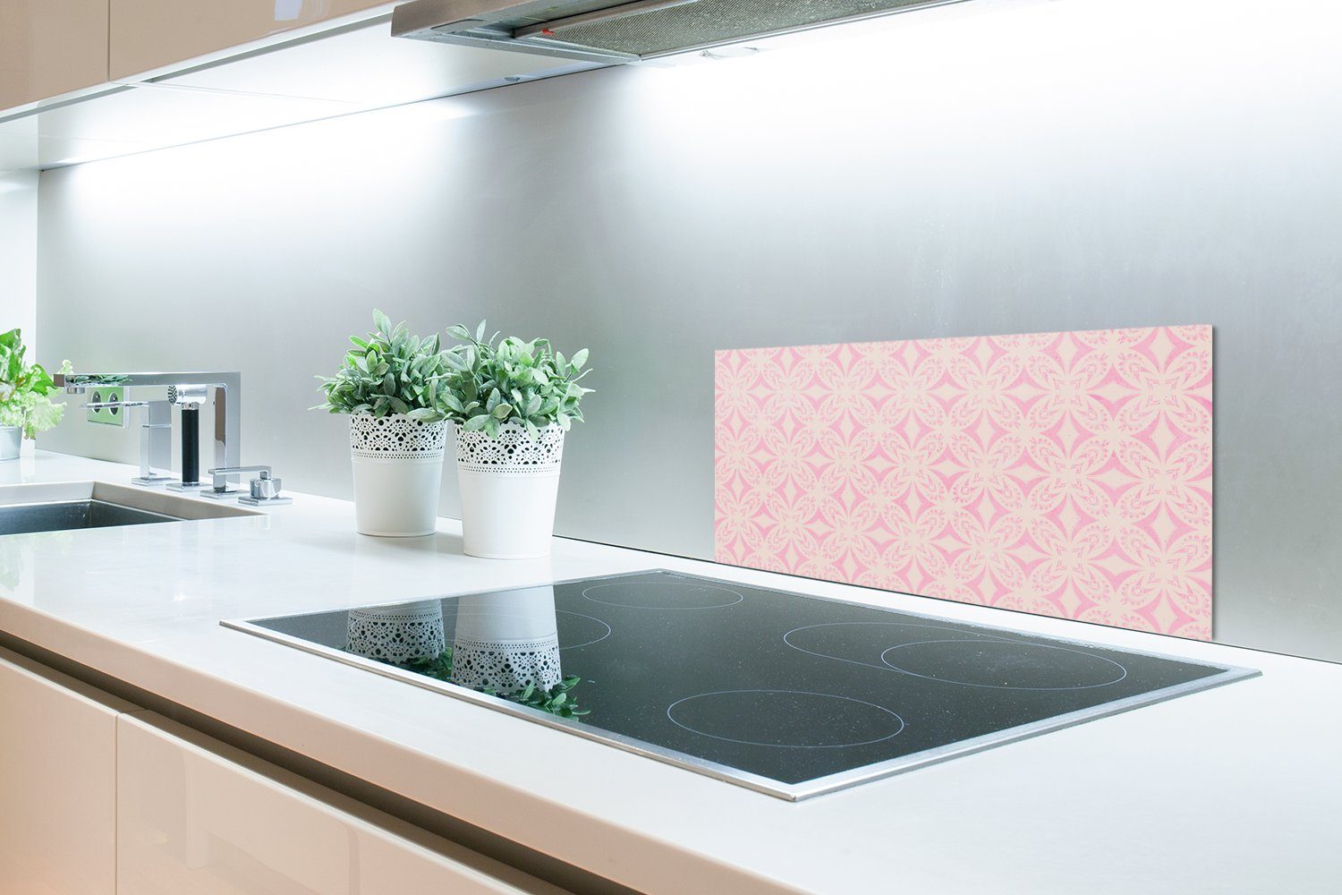 - Fett Rosa, Küchen Schmutzflecken - cm, MuchoWow Küchenrückwand Wandschutz, Formen Beige gegen - für 60x30 Muster (1-tlg), und