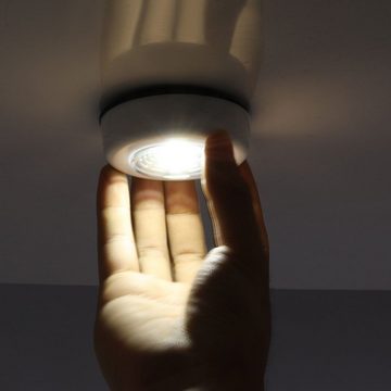 WILGOON Nachtlicht 2er-Set COB LED Touch Lampe Stick&Push selbstklebend Unterbauleuchte, LED fest integriert, Tageslichtweiß, Batteriebetrieben Schrankleuchte, fur Kuche Treppe Schrank Camping