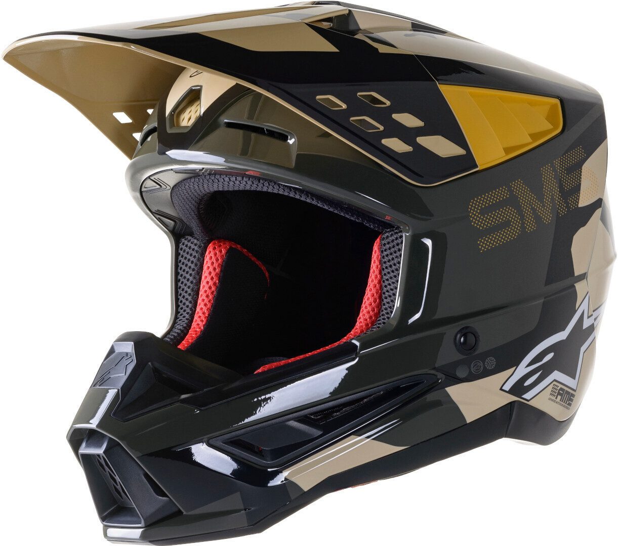 Alpinestars Motocrosshelm S-M5 Rover Motocross Helm, Notfallsystem-Polsterung (EQRS)