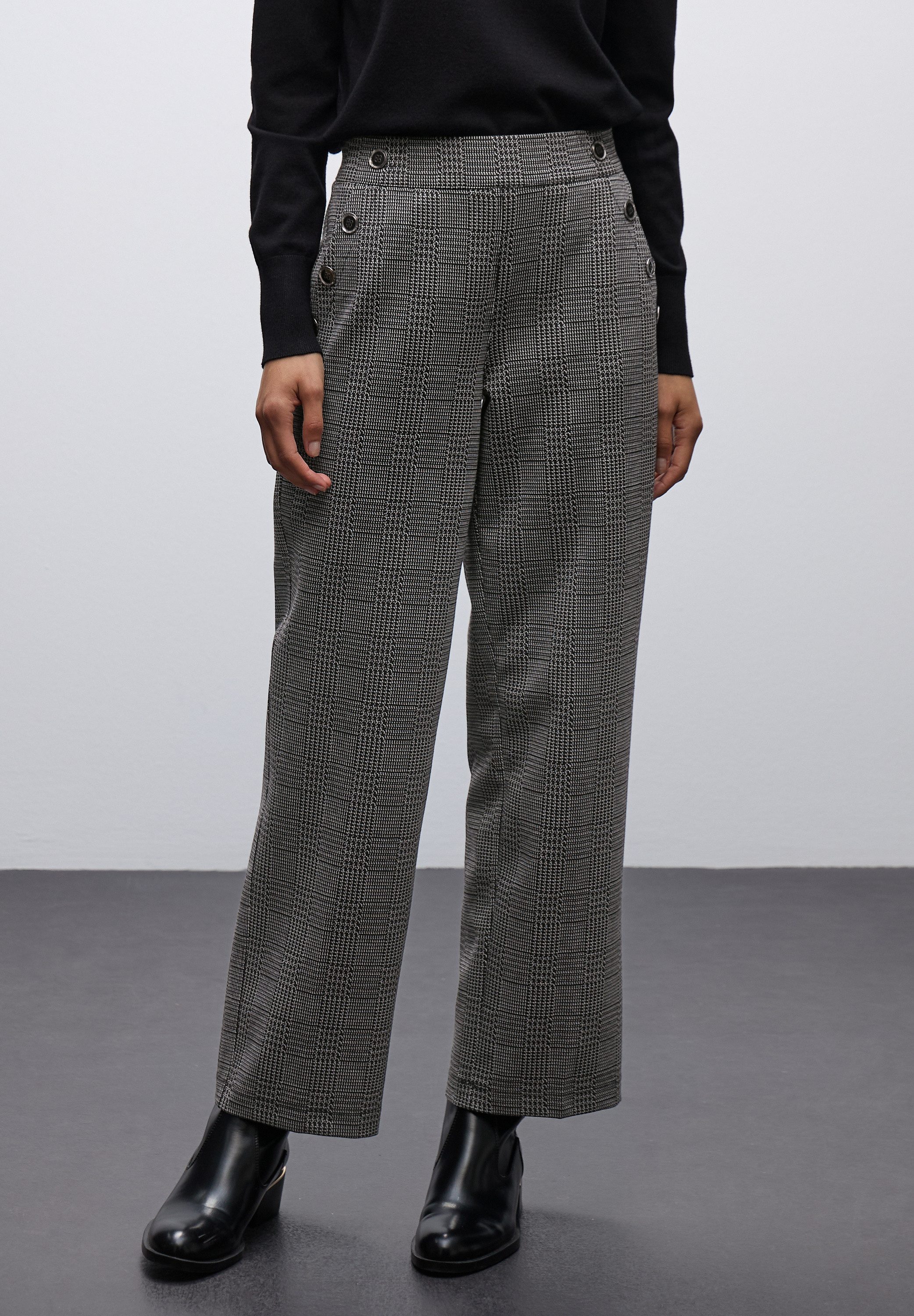 STREET ONE Webhose mit Karo Muster günstig online kaufen