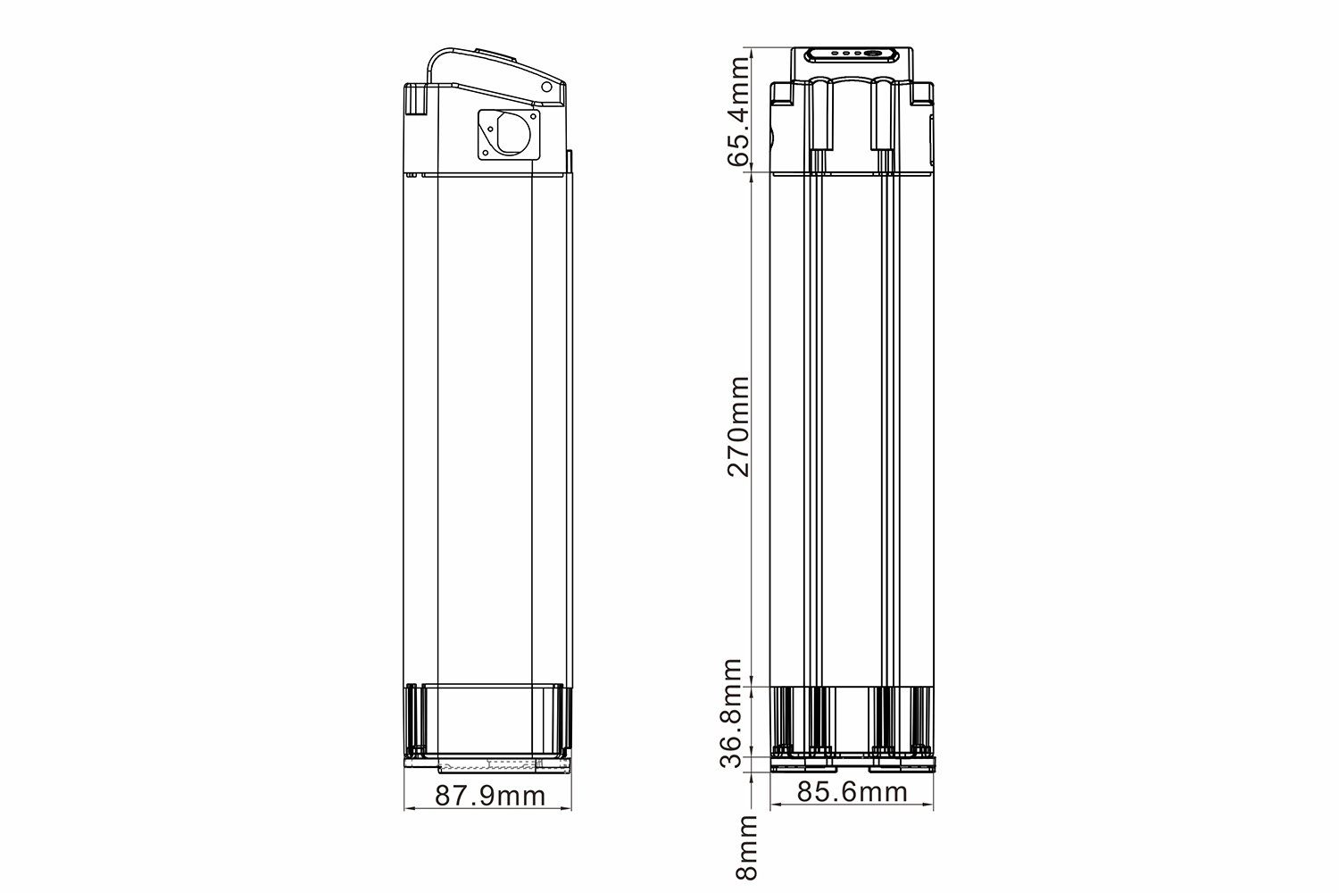 Multitalent für V) RC865, LEB37H187B.34D Sattelstütze mAh PowerSmart Lithium-ion (38cm RC860, (36 13400 E-Bike Elektrofahrrad Telefunken Multitalent 13,4Ah/482,4Wh RC870 Akku Version) Multitalent