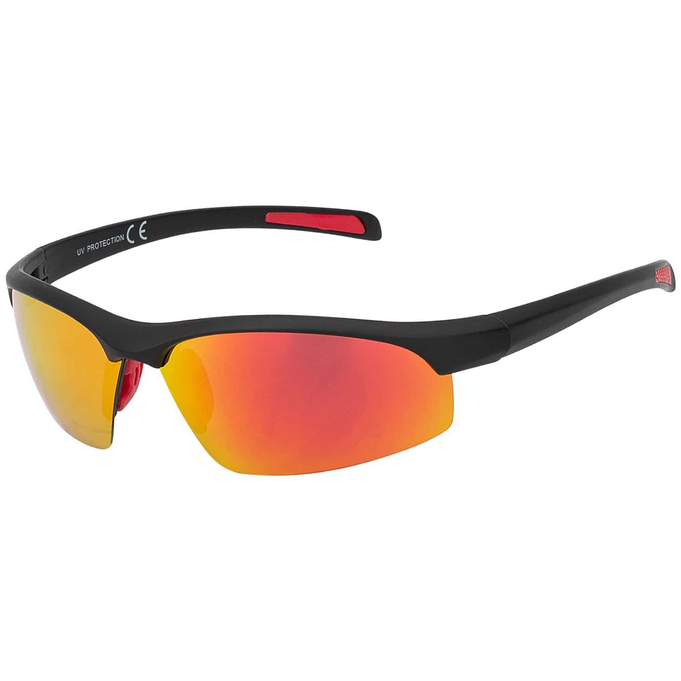 BEZLIT Eyewear Sportbrille Sportliche Designer Sonnenbrille, (1-St), mit roten grünen, blauen und schwarzen Linsen