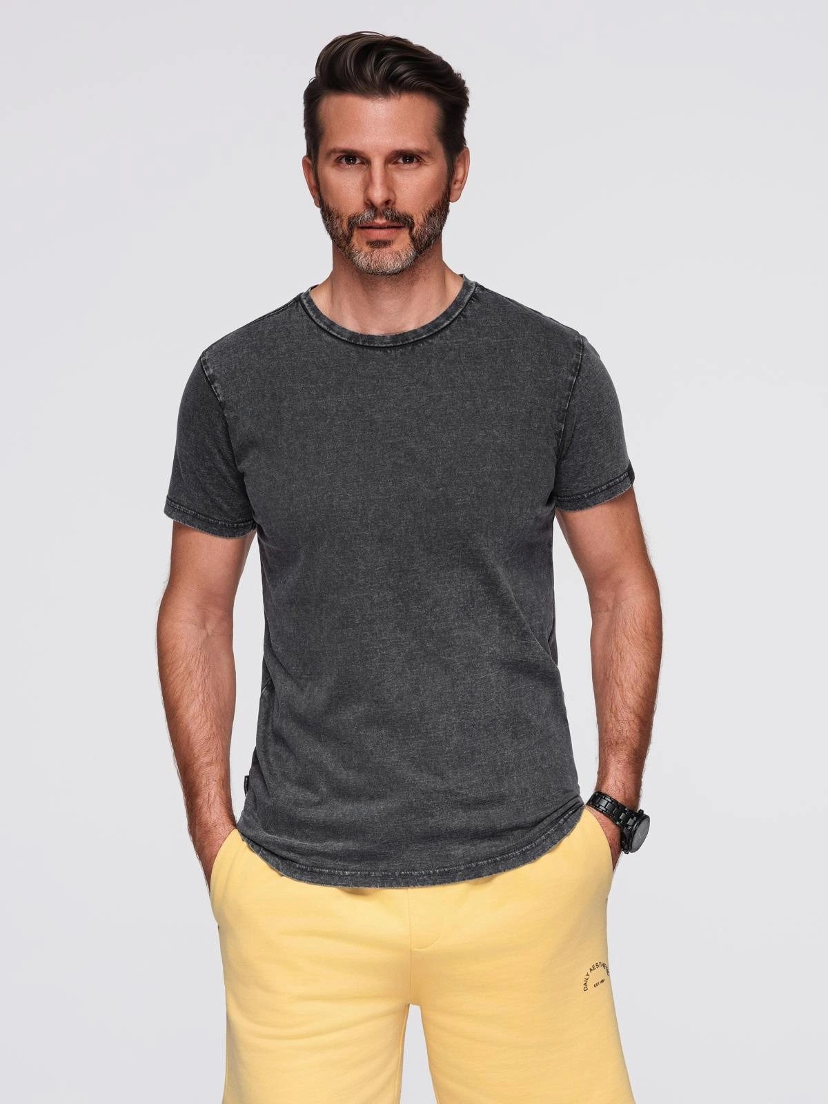 T-Shirt T-Shirt mit Wascheffekt