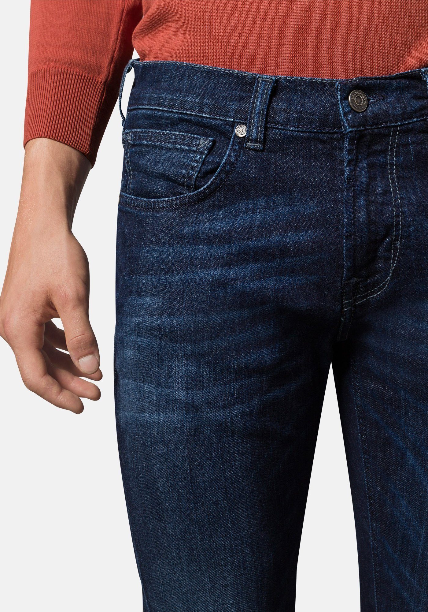 Baldessarinini BALDESSARINI 5-Pocket-Jeans John Movimento used sw Stretch + Denim baffie dark blue