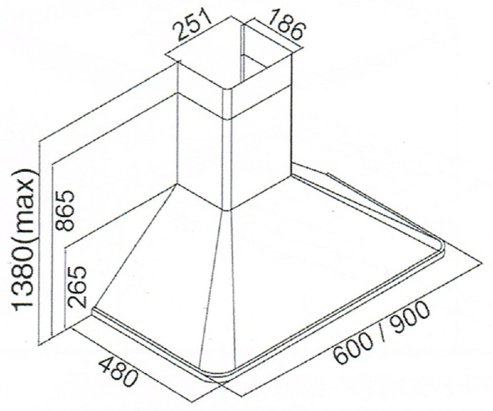 Kaiser Küchengeräte Wandhaube A 9315 ELfEm Wandhaube 90cm Dunstabzugshaube 910 m³/h Serie Empire A 9315 ELfEm Wandhaube 90cm Dunstabzugshaube 910 m³/h, Retro Dunstabzugshaube 90 cm, 910 m³/h, Kaminhaube