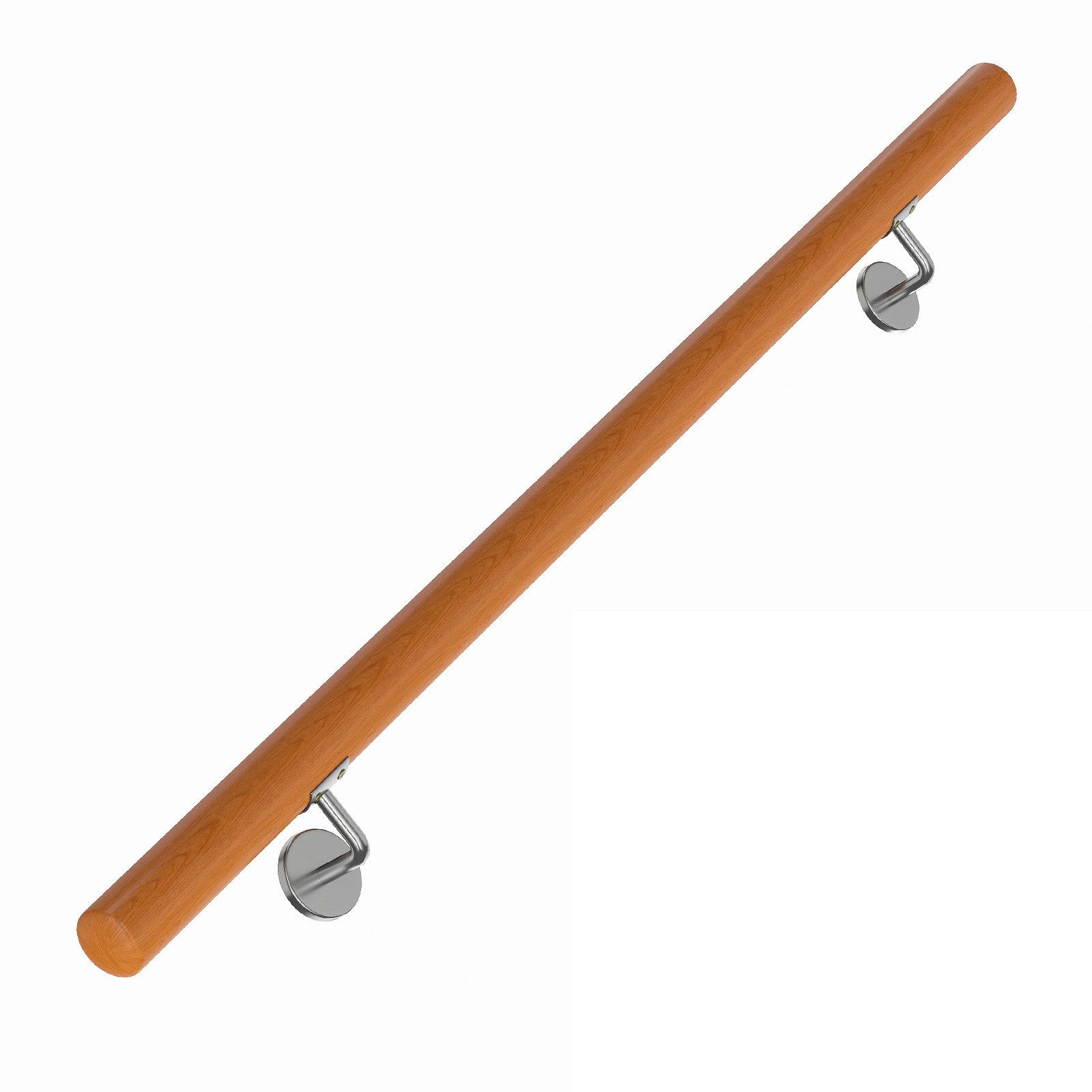 COSTWAY Treppengeländer, 100 cm Länge, Geländer für Treppe, Wandhandlauf mit Wandhalterung