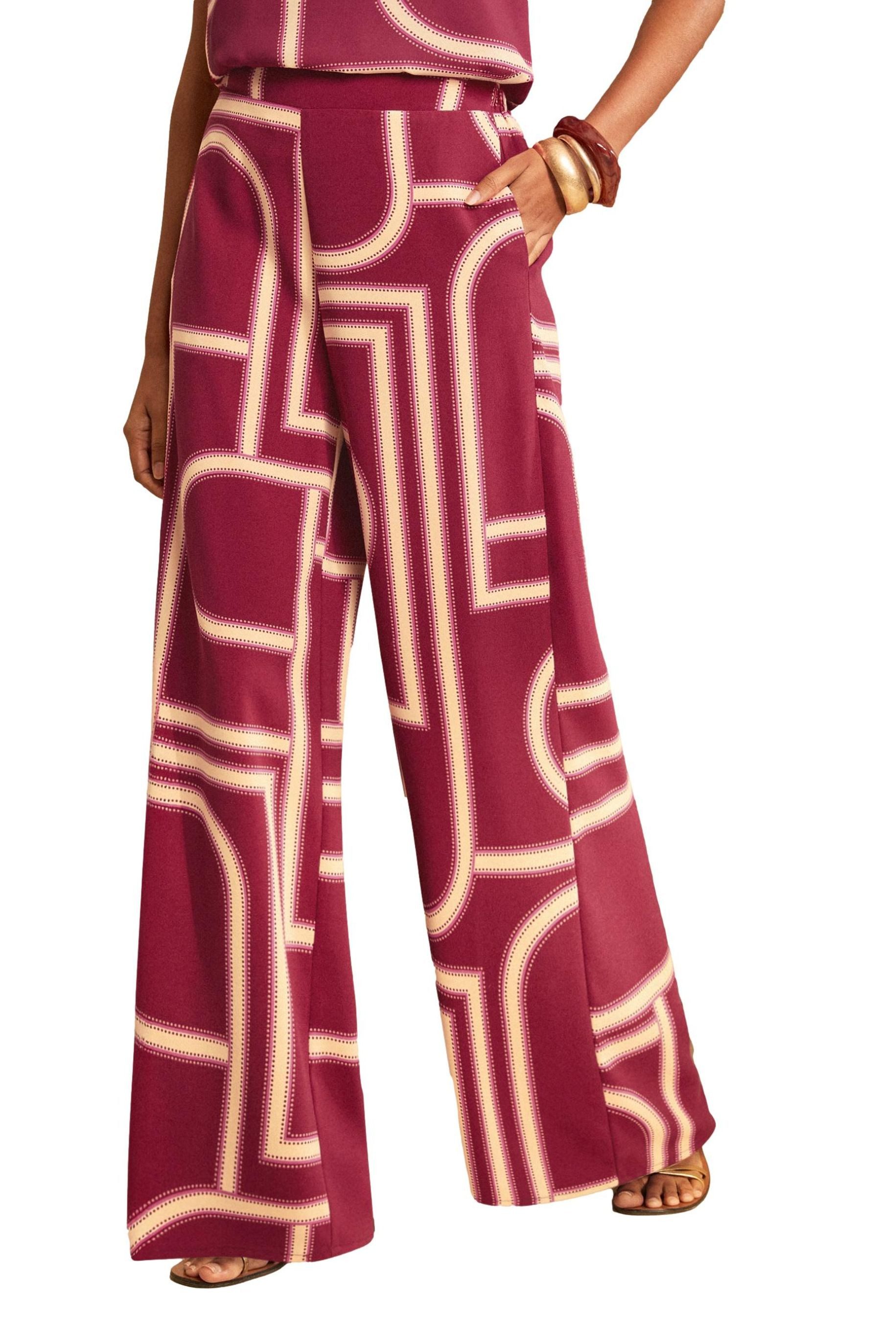 Love & Roses Stoffhose Love & Roses Hose mit Geo-Print, Regular (1-tlg)