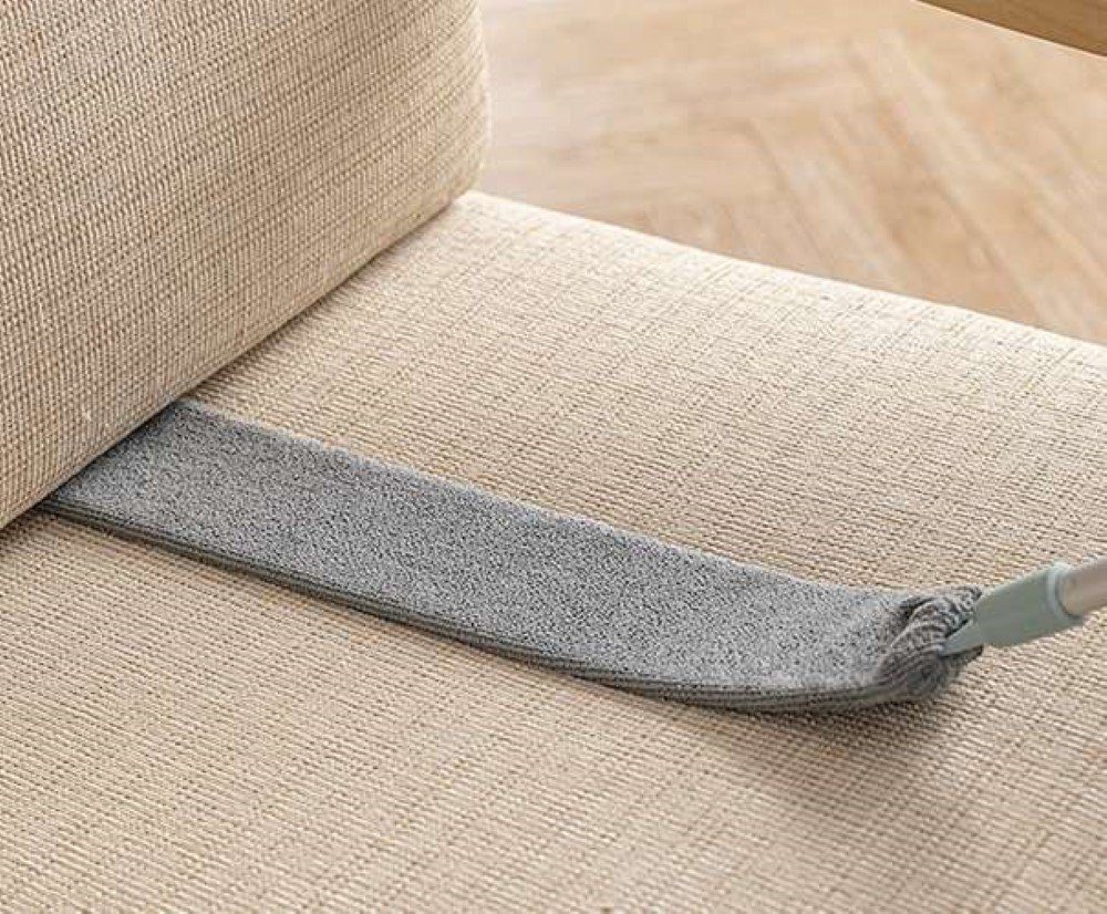 Ruhhy Staubwischer Teleskop Staubbürste Mikrofaser mit ausziehbarem Edelstahlstiel (Staubwischer-Set mit ausziehbarem Stiel und Mikrofaser-Aufsätzen, Reinigungsbürste mit Teleskopstiel und zwei wechselbaren Bürsten), Teleskopbürste 250 cm, 2 Bürstenköpfe, Mikrofaser, Edelstahlstiel