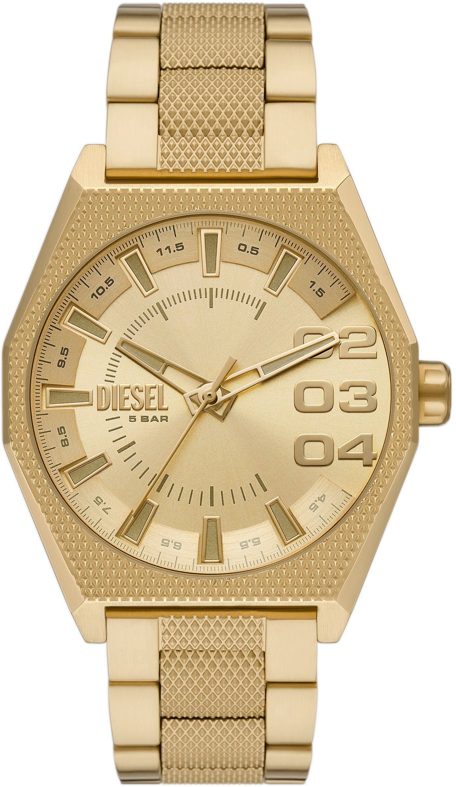 Diesel Quarzuhr SCRAPER DZ2173, Armbanduhr, Herrenuhr, Edelstahlarmband