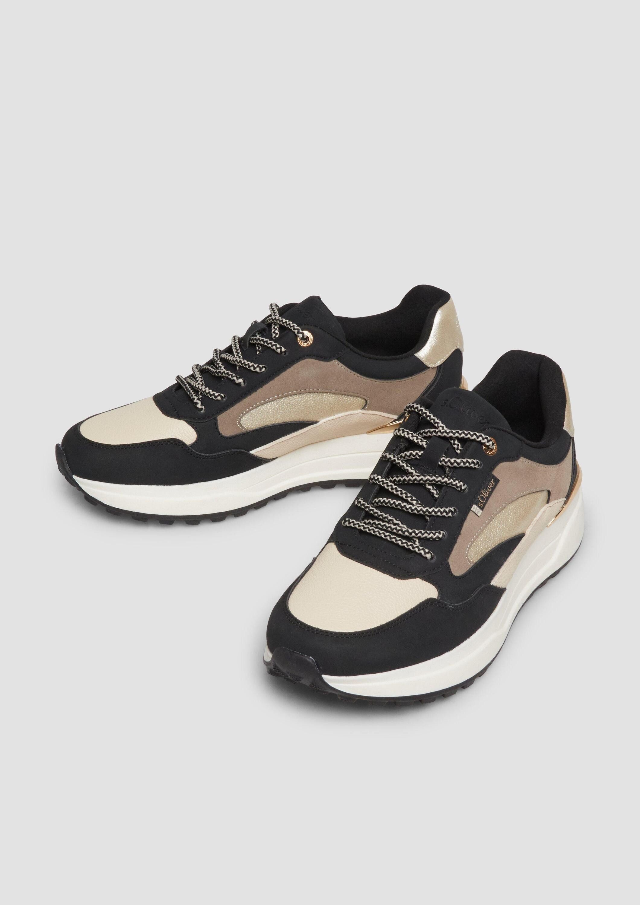 s.Oliver Sneakers Sneaker Sneaker in Leder-Optik mit Artwork