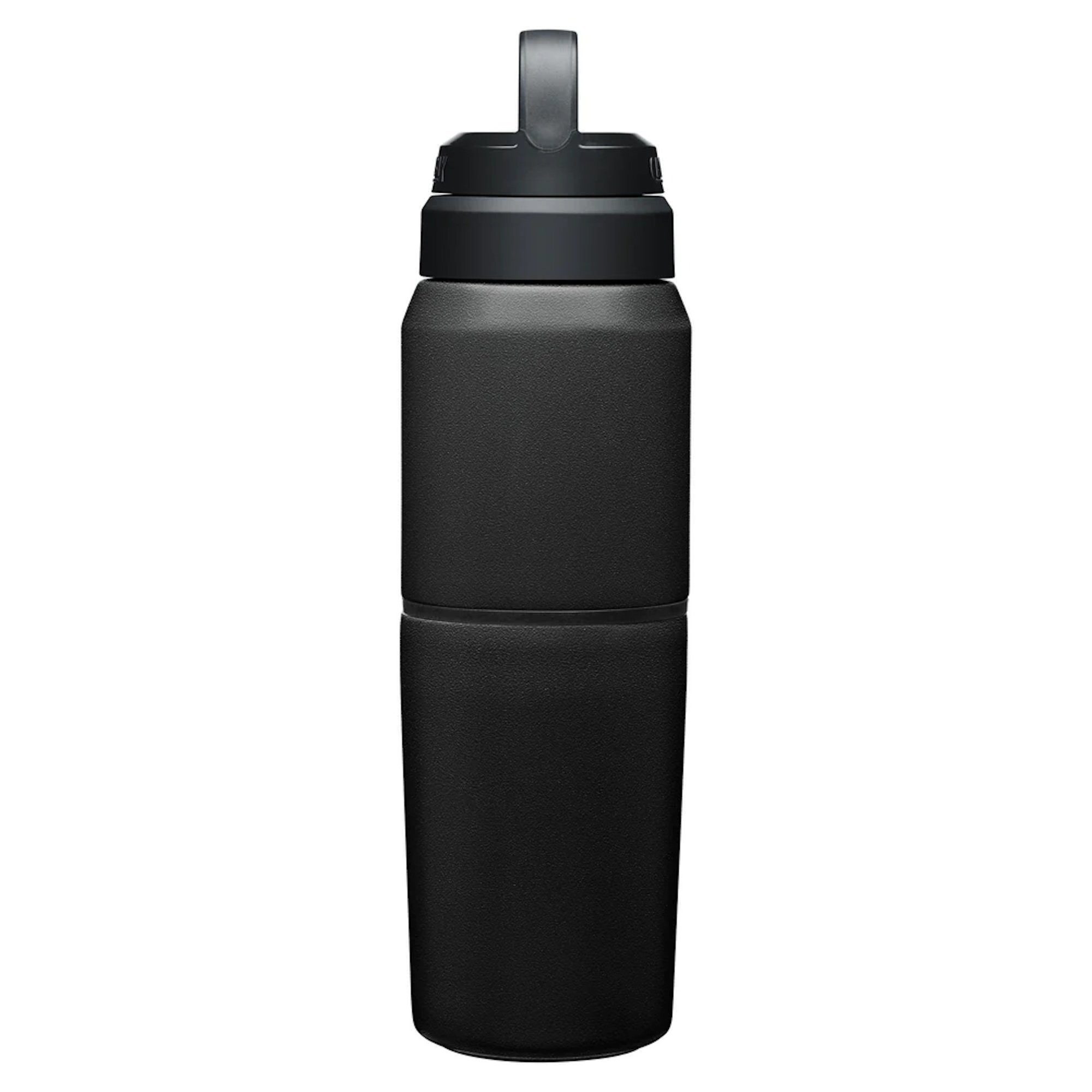 MultiBev Thermoflasche isolierte Trinkbecher Edelstahl schwarz-weiss Trinkflasche Thermosbecher Camelbak