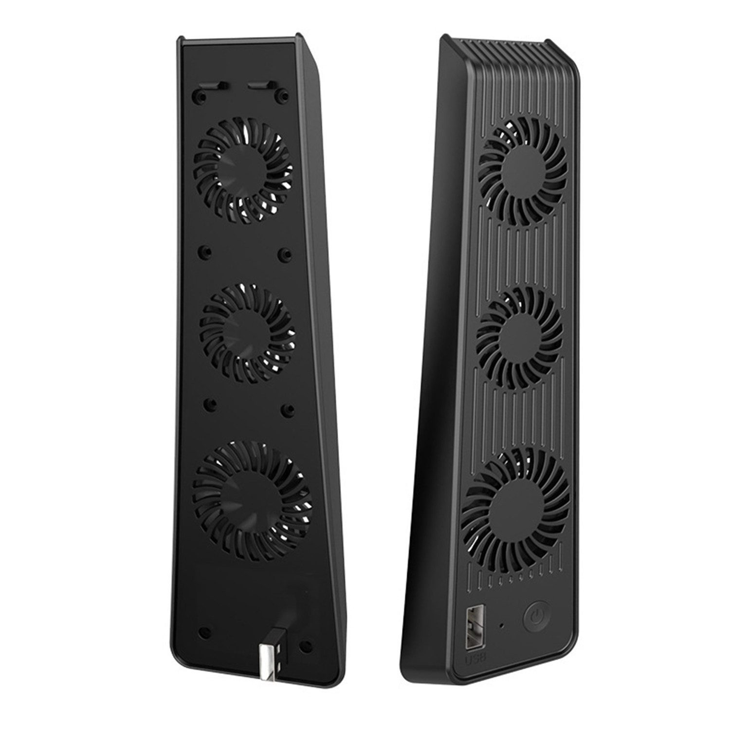 KINSI PS5 Mainframe-Kühlgebläse, PS5 Cooling Lüfter,Mit 3 Ventilatoren Controller (Mit externem,USB-Anschluss)
