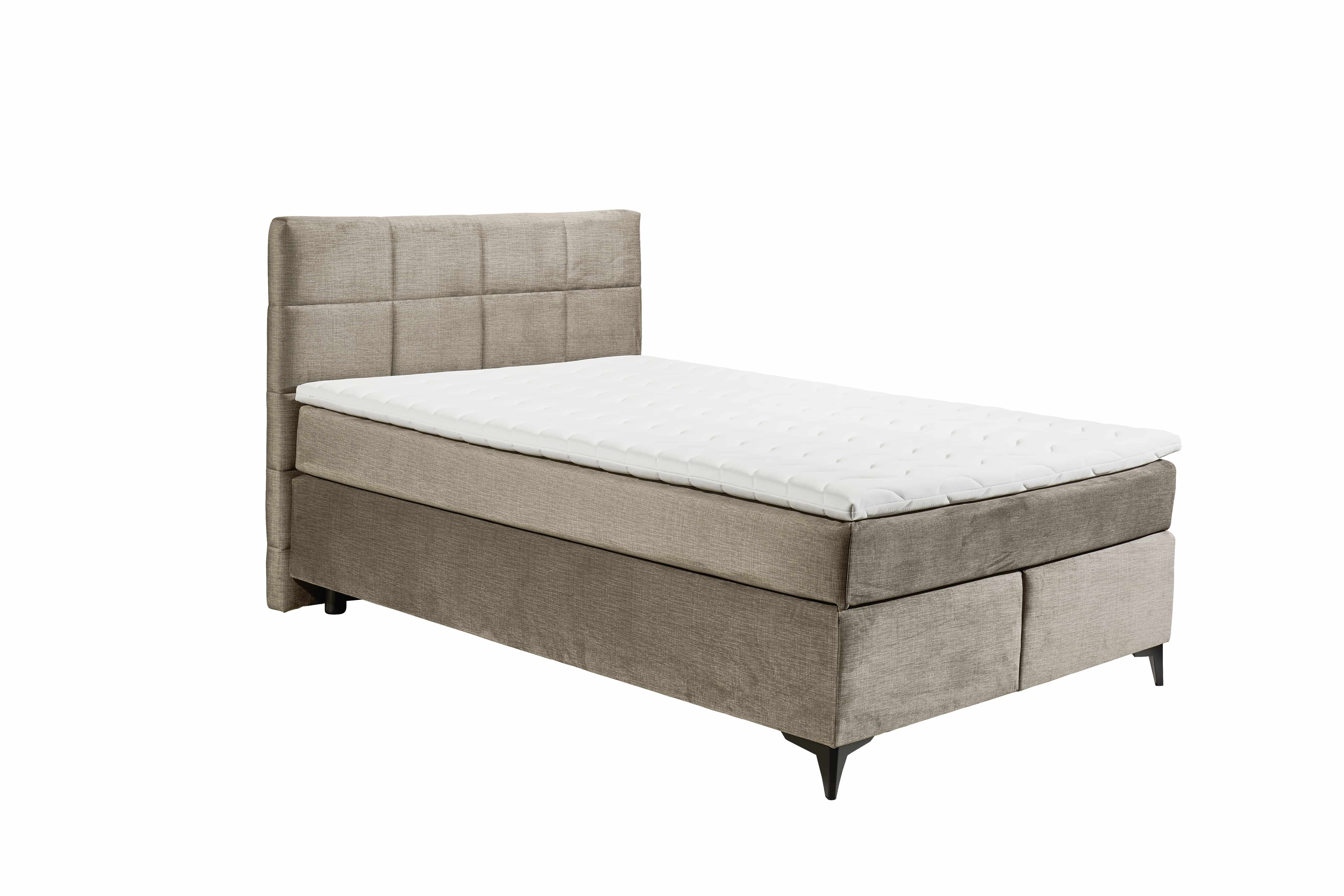 ED EXCITING DESIGN Boxspringbett Navarra – 140x200 und 180x200 inkl. Topper und Matratze (Inklusive Matratze und Topper), Pflegeleichter Bezug, wählbare Größe & stilvolle Farbvielfalt