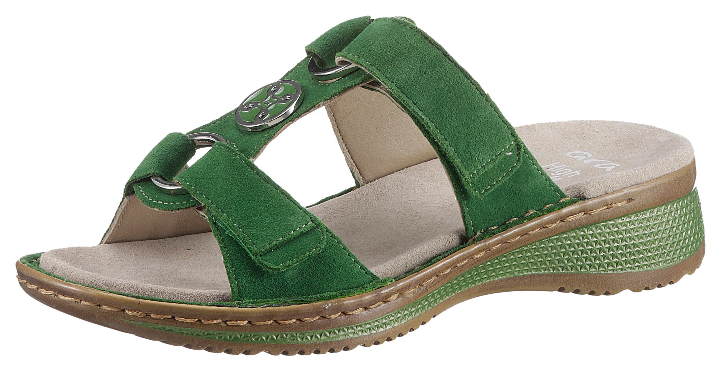 Ara HAWAII Pantolette, Keilabsatz, Sommerschuh, Schlappen mit Klett