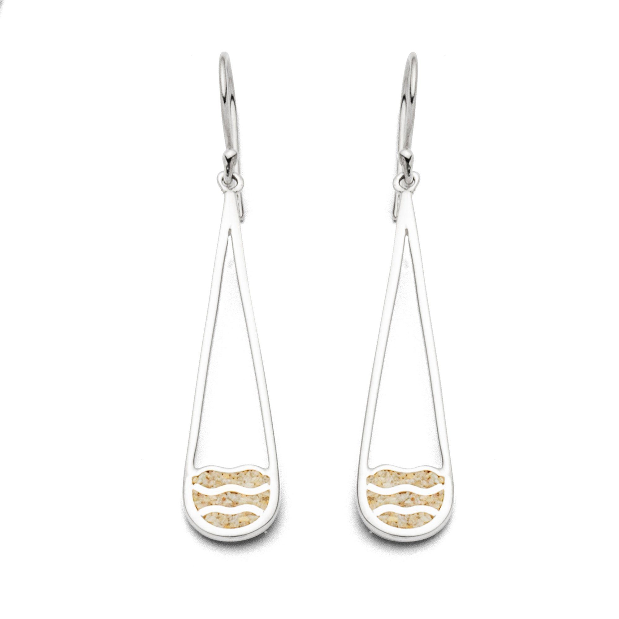 DUR Ohrring-Set DUR Schmuck: Ohrringe, Ohrhänger, "Strandwellen", mit Strandsand, O513